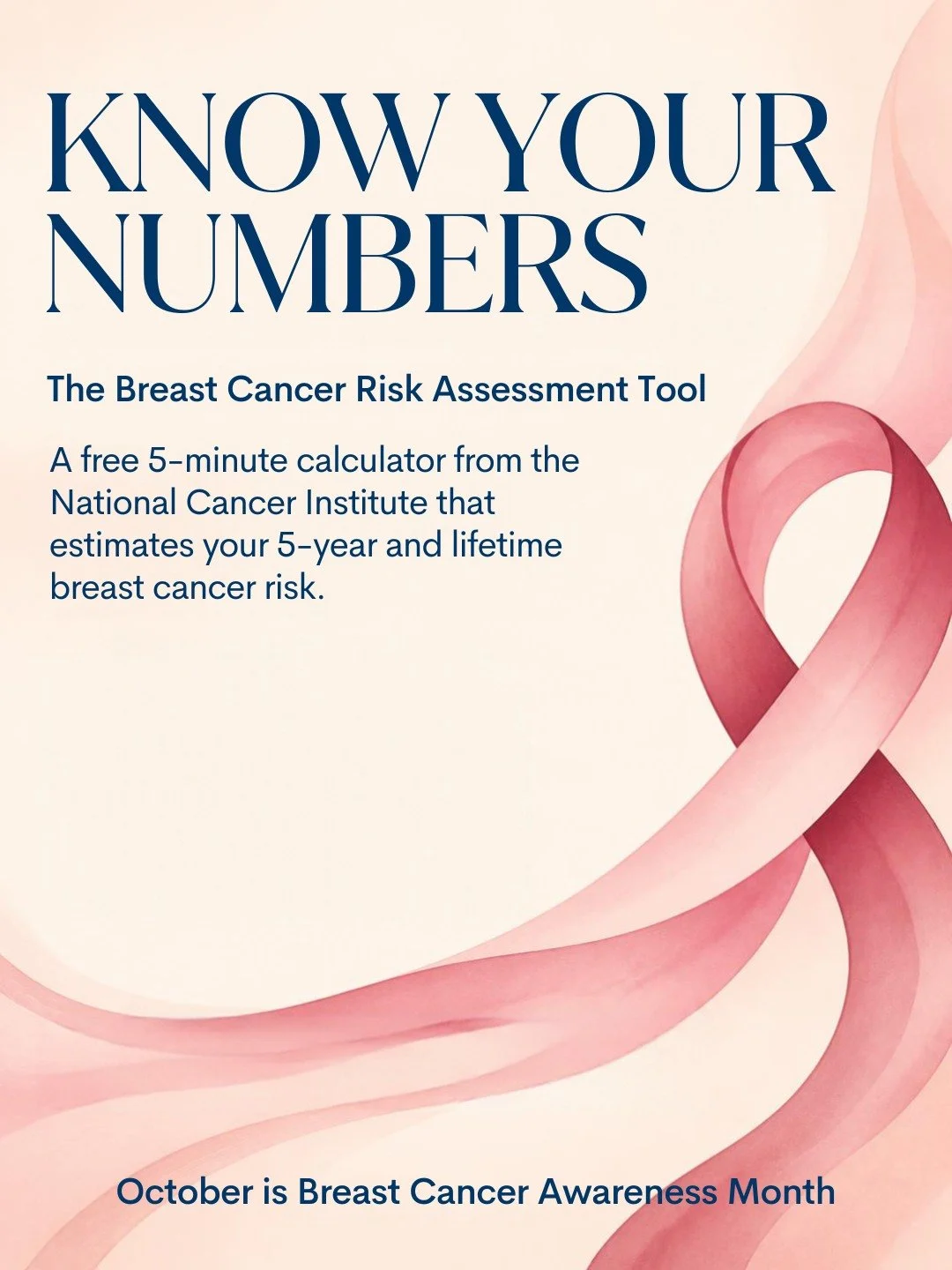 🎀 October is Breast Cancer Awareness Month, and the pink ribbons are everywhere. But awareness only goes so far.

The real question: Do you know your personal risk?

The Breast Cancer Risk Assessment Tool (BCRAT) from the National Cancer Institute i