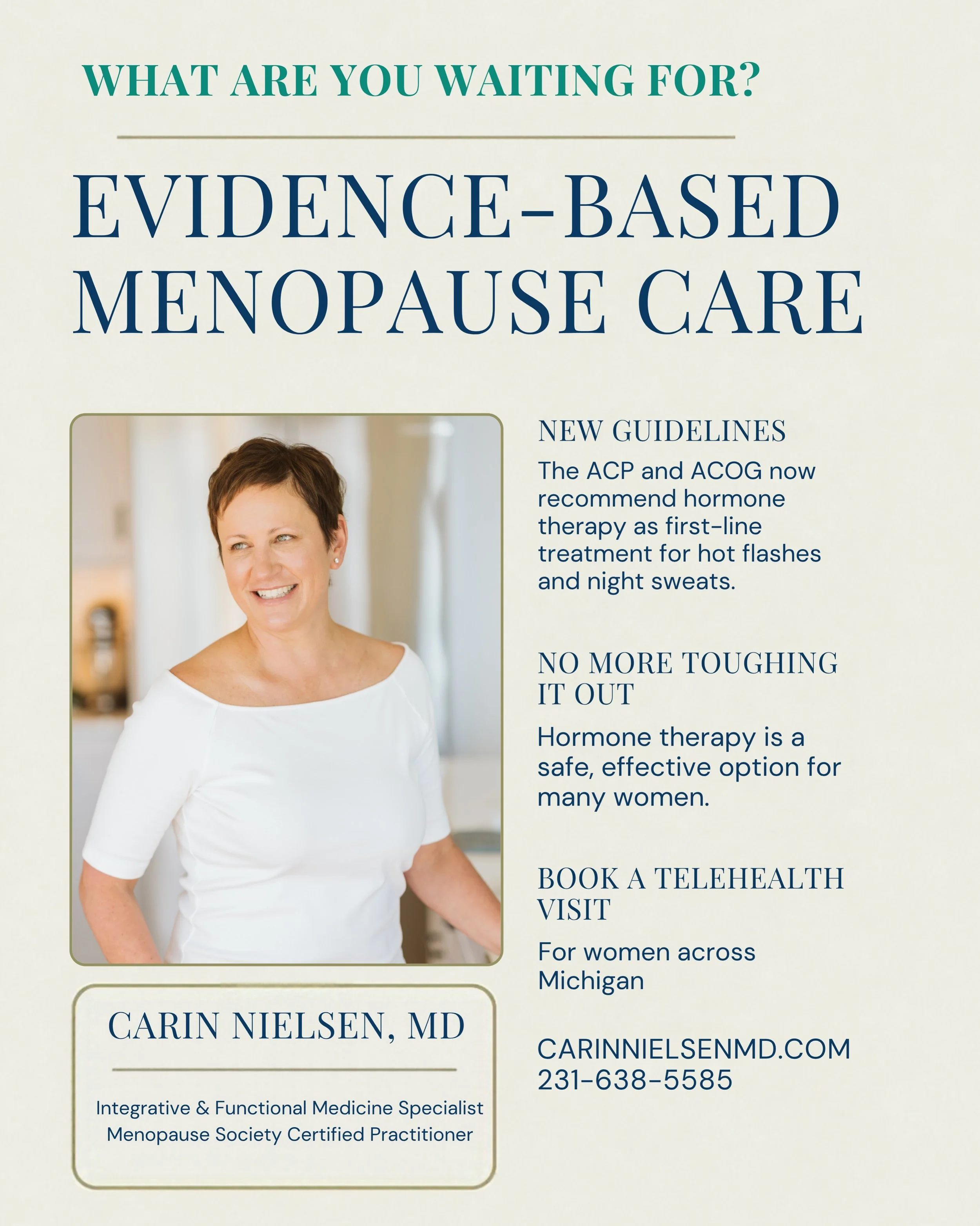 📰 Breaking news in menopause care.

This month, two of the largest physician organizations in the U.S. both released new guidelines. The American College of Physicians (ACP) and the American College of Obstetricians and Gynecologists (ACOG) now reco