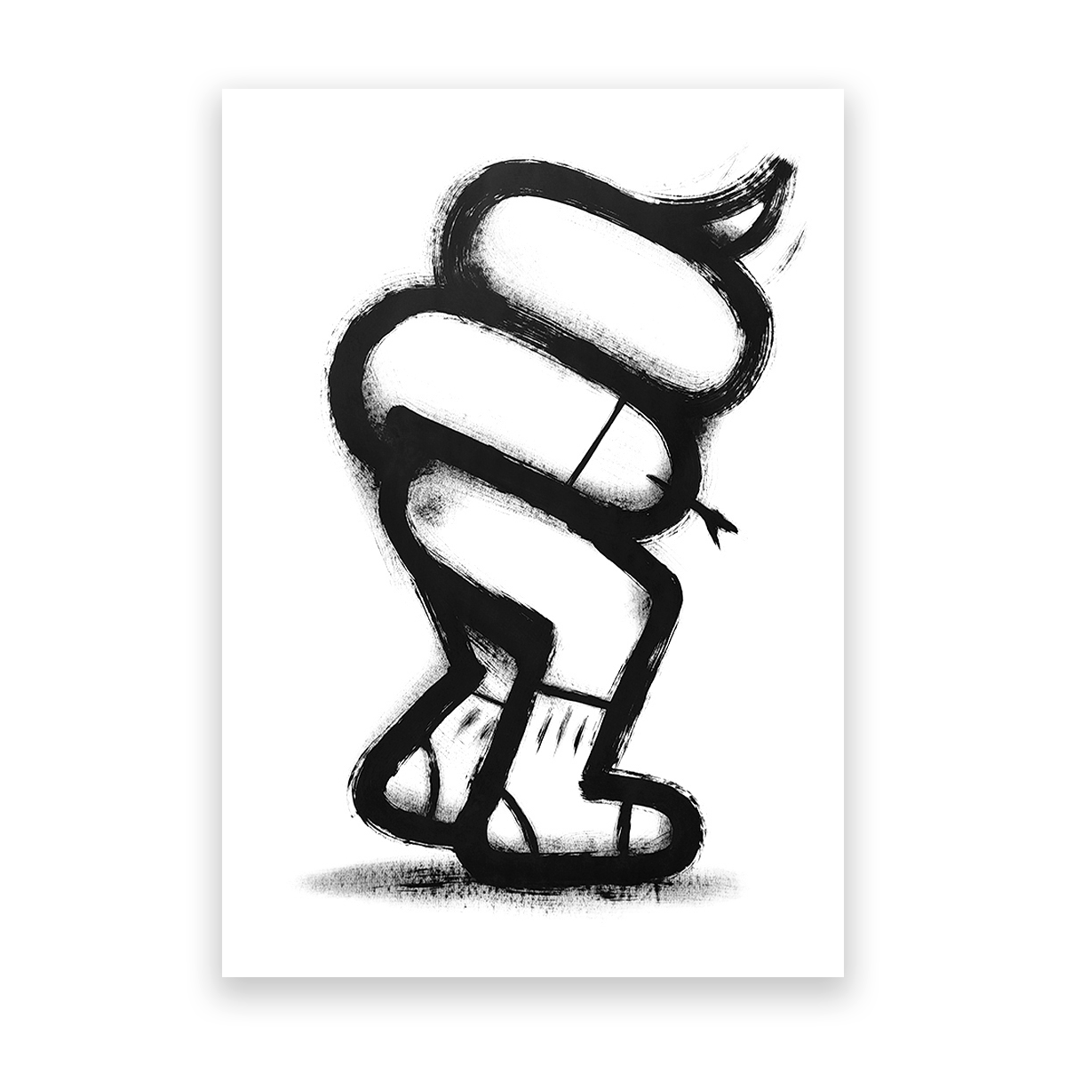 Snake I, 100 x 70mm, Acrylic on paper. US$450.00.-