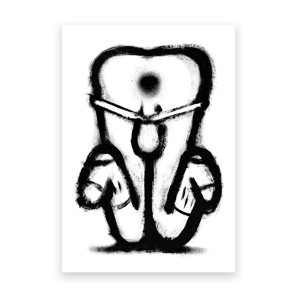 Hole, 100 x 70mm, Acrylic on paper. US$450.00.-