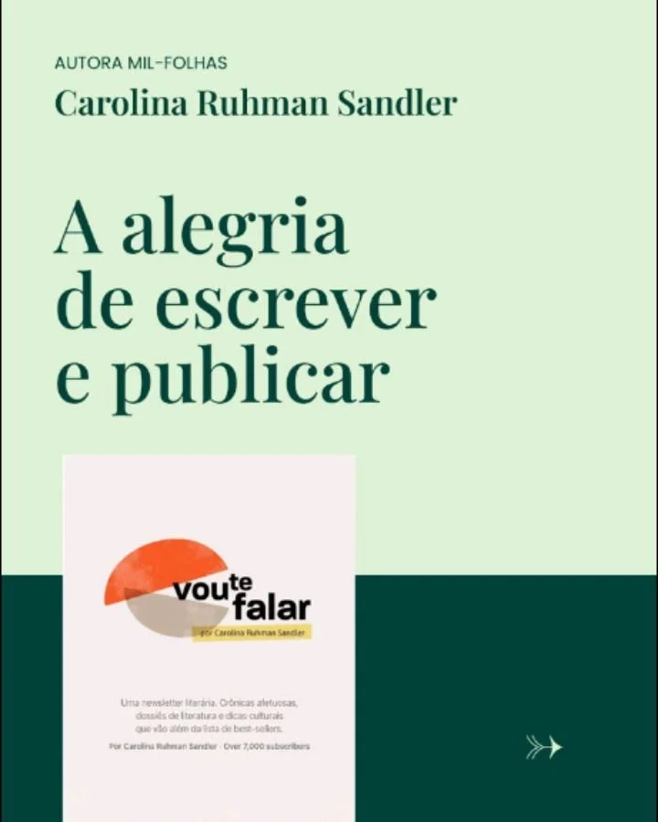 Conheci Carolina (@voutefalar_news ) quando ela assinava com outro nome e escrevia sobre assuntos que poderiam ser vistos, digamos, como o lado B da literatura. Dez anos depois, foi um prazer ajud&aacute;-la a publicar mais um livro, como ela conta n