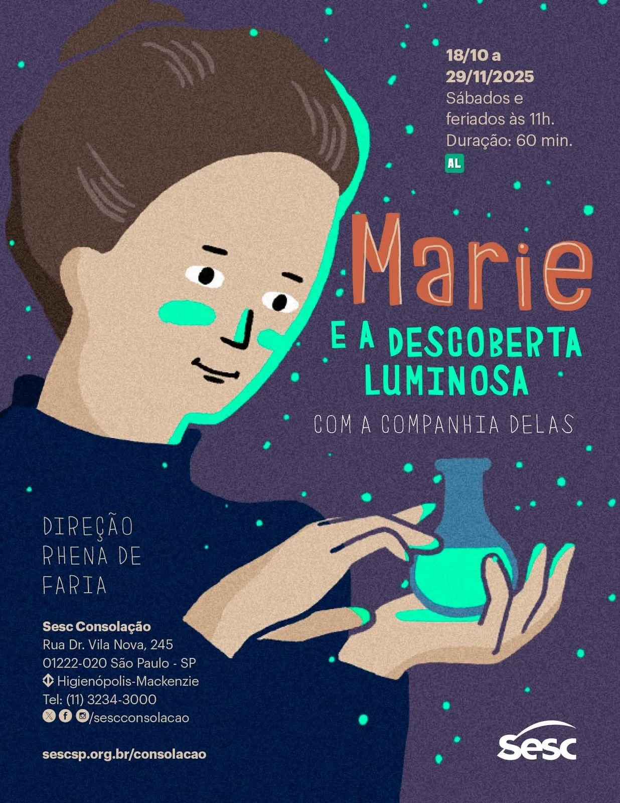 Depois de contar a hist&oacute;ria de Mary Anning em &ldquo;Mary e os monstros marinhos&rdquo; e de Maria Sibylla Merian em &ldquo;Maria e os insetos&rdquo;, a Companhia Delas viaja de Vars&oacute;via at&eacute; Paris para apresentar mais uma mulher 
