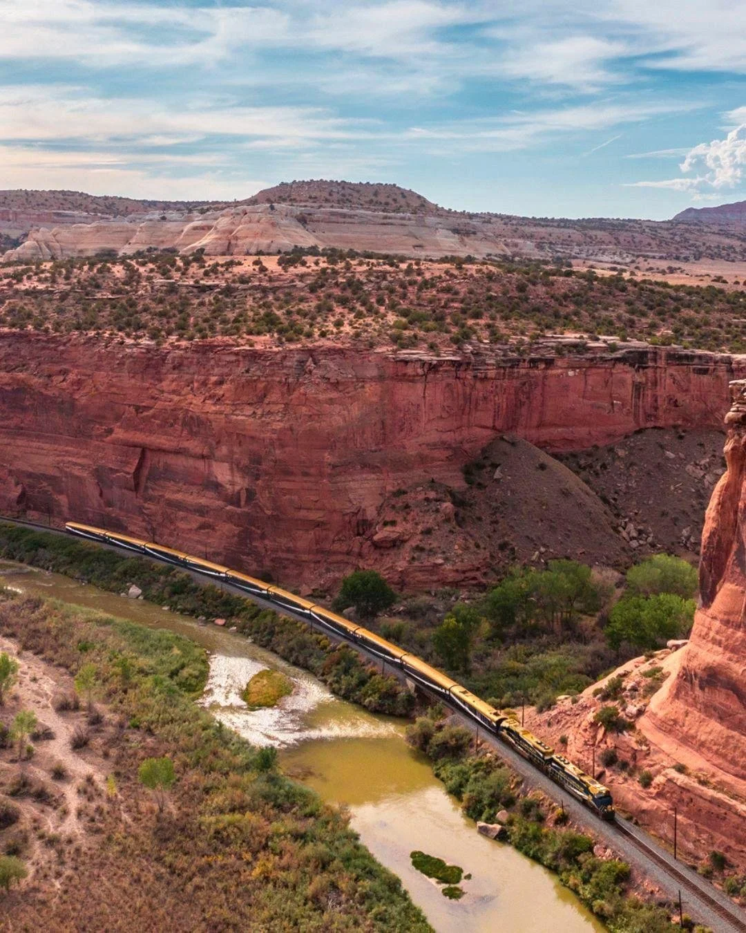 What if the journey is the main event?

Canyon Spirit turns the American Southwest into a front-row experience.

Board in Denver. Step off in Salt Lake City three days later. In between, overnight stops in Glenwood Springs and Moab, with daylight hou