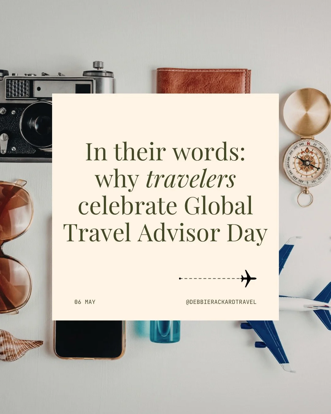 The best way to celebrate Global Travel Advisor Day is to hear from the people who matter most &ndash; the travelers who know firsthand what it means to have a #debbierackardtravel as your guide. 🌎🌍🌏 
 
Let&rsquo;s give you a reason to celebrate &