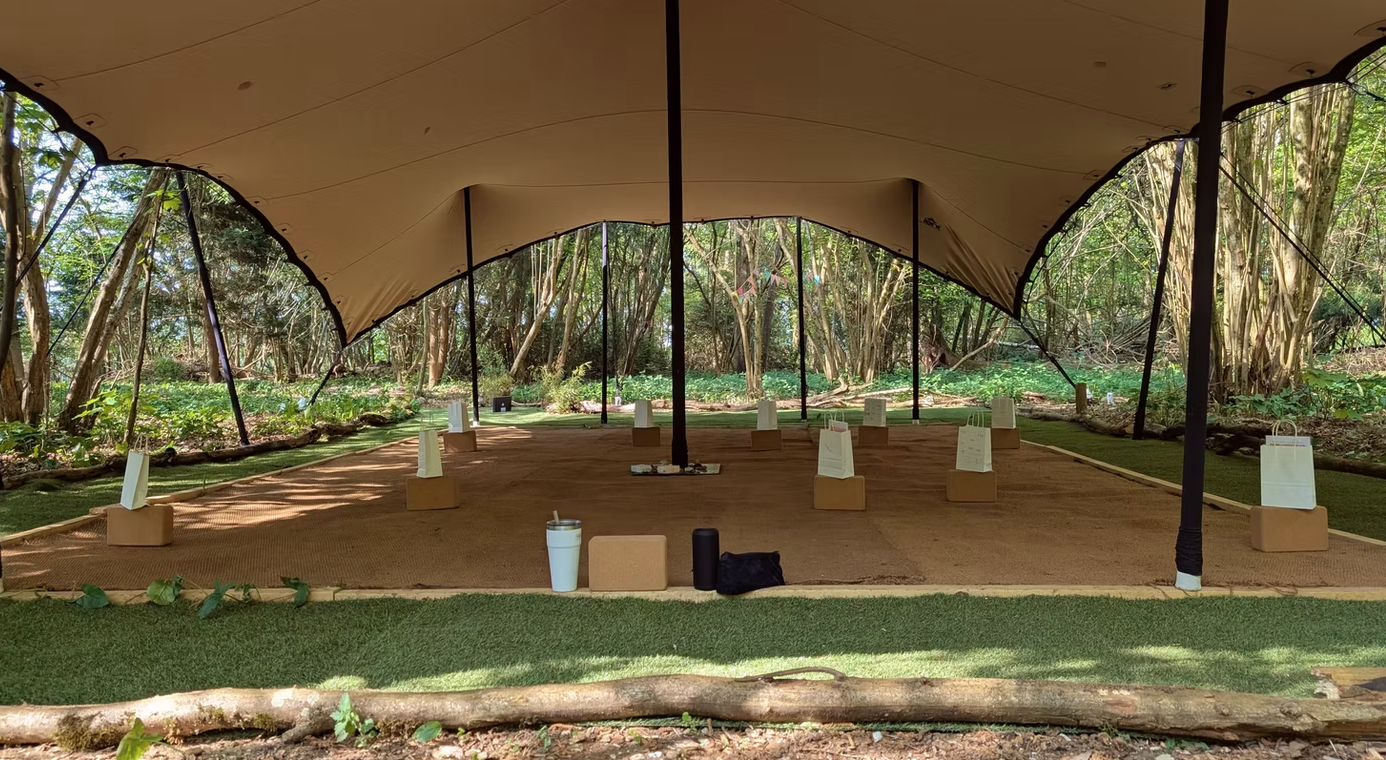 Woodland event tent of tuhkatalo Sauna