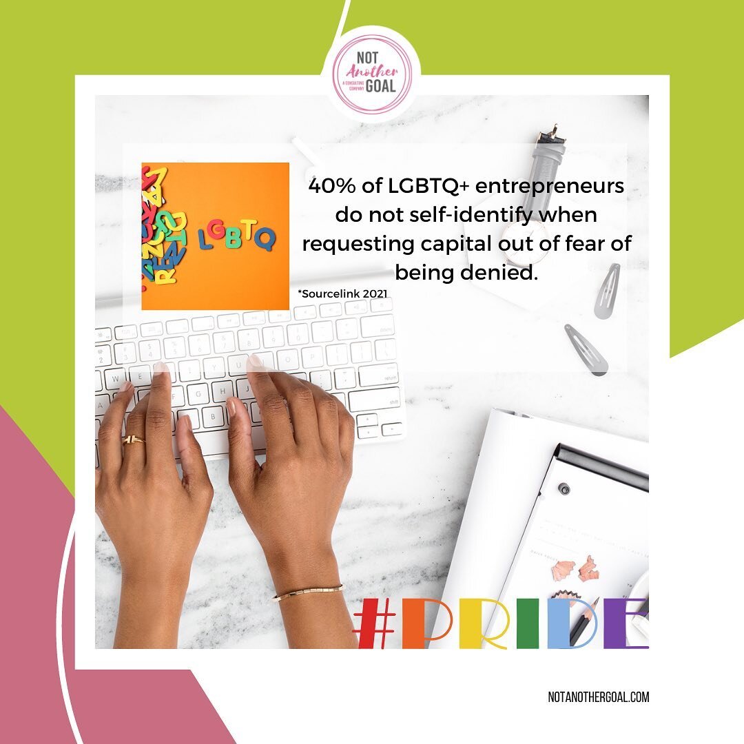 40% of LGBTQ+ entrepreneurs do not self-identify when requesting capital out of fear of being denied. Inclusivity is a hot topic in most spaces these days but this statistic makes you wonder: how are companies or organizations presenting themselves t