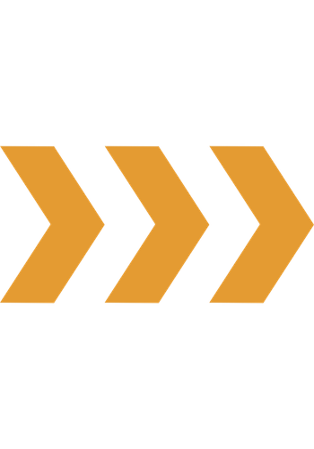 Three orange arrows pointing to the right on a black background.