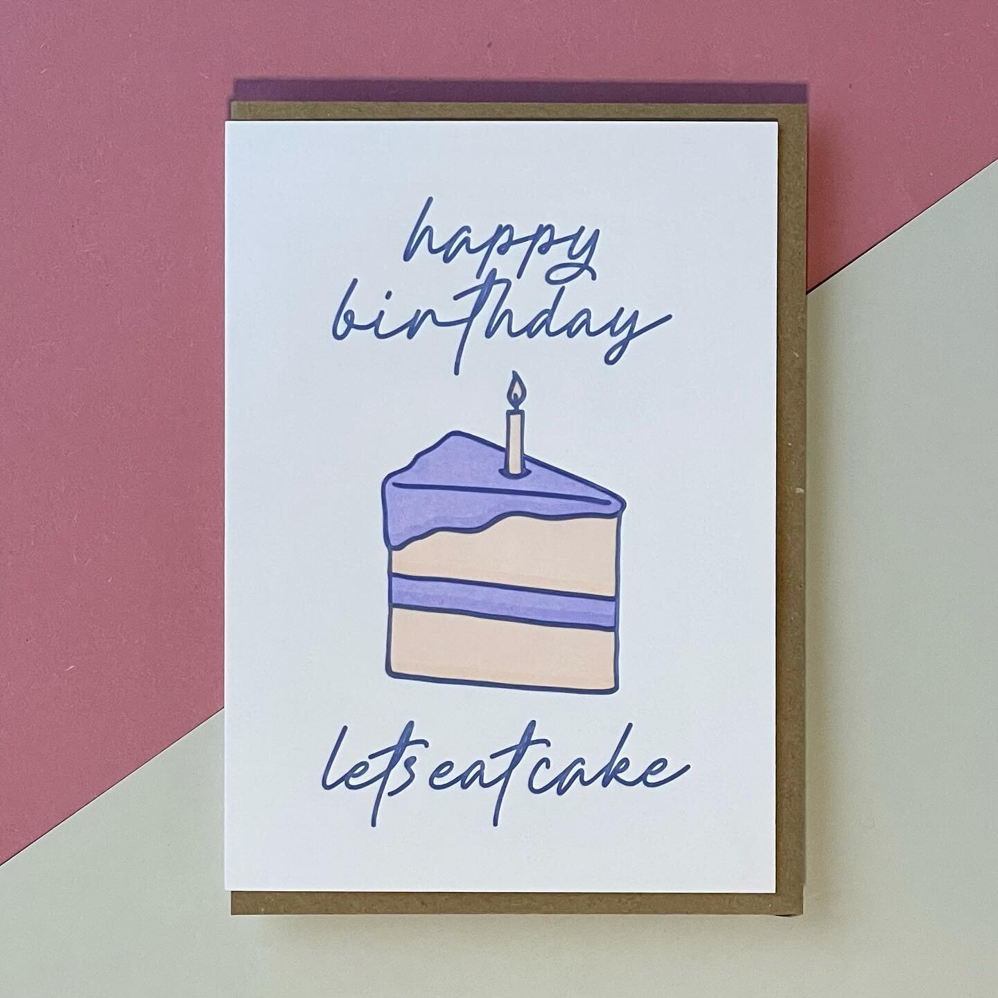 NEW birthday cards are on the website now. Go check them out 🥳 This one is all about 🍰 

Everything at Little Paper Soul is Letterpress printed in small batches on antique presses here in my home studio. All my papers are made from recycled materia