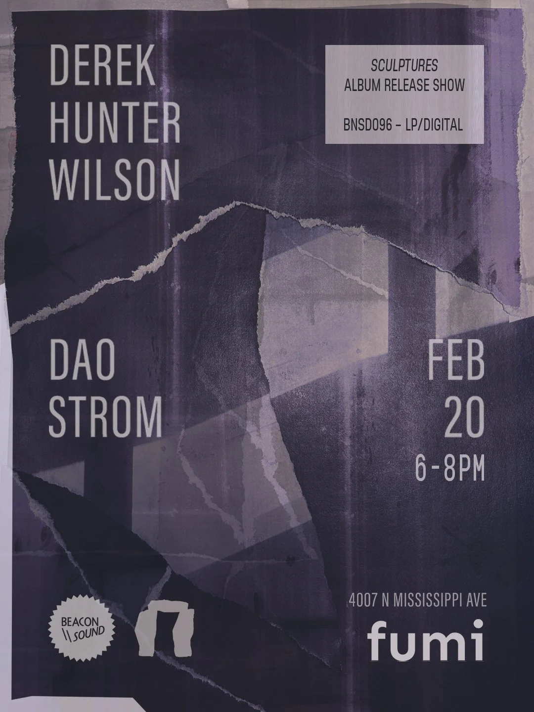 Derek Hunter Wilson “Sculptures” Release Show with Special Guest Dao Strom
