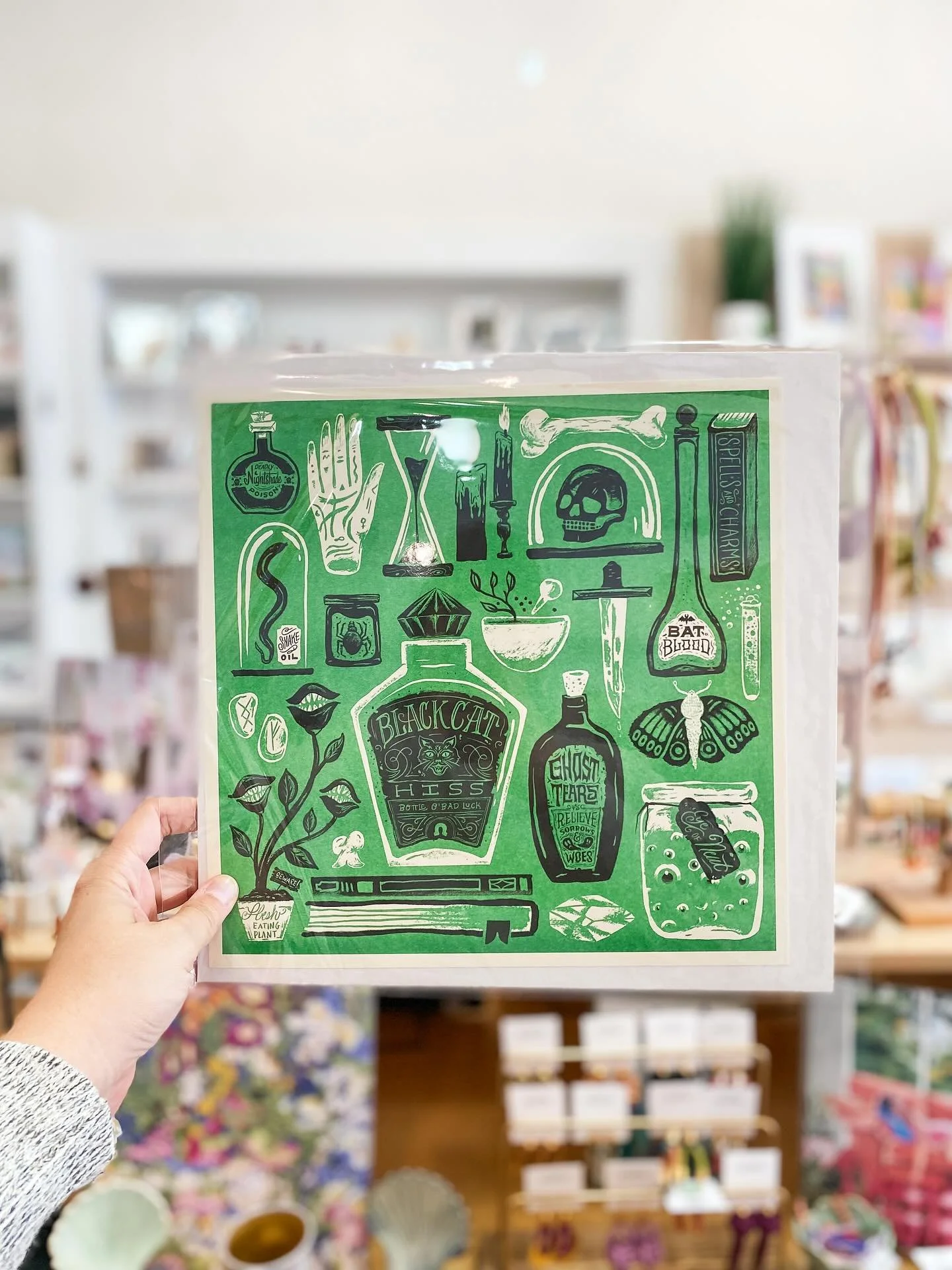 We are thrilled to add these risograph prints by local artist @a.n.creative, just in time for Spooky Season! 👻  We only have a handful in stock right now, so don&rsquo;t wait to get your hands on one!