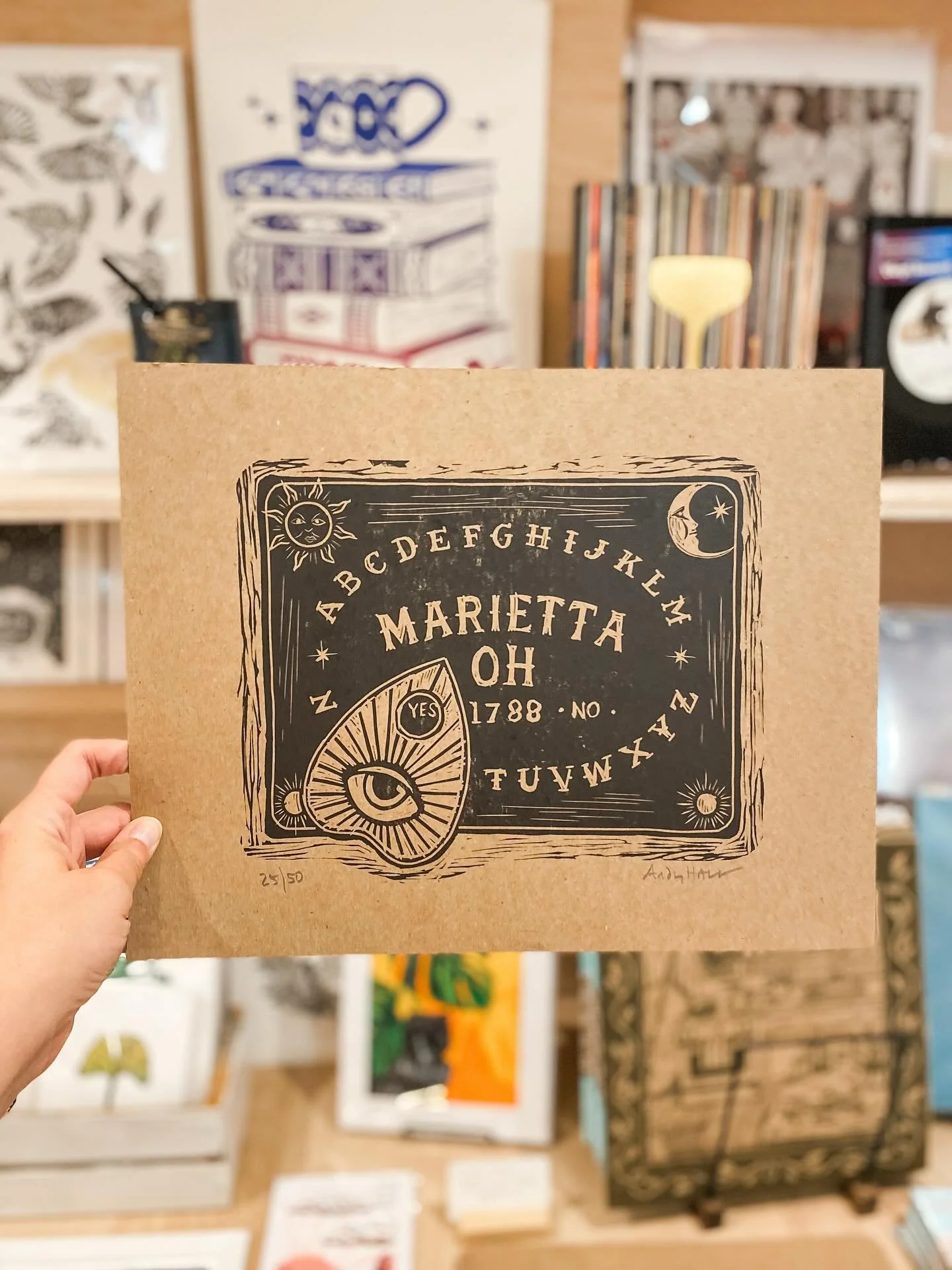 Fresh prints in the shop from @zetetic23! 🙌  Hand carved by Andy and printed at @justajar, these limited edition prints are signed and numbered. Pop in and grab one while you can!