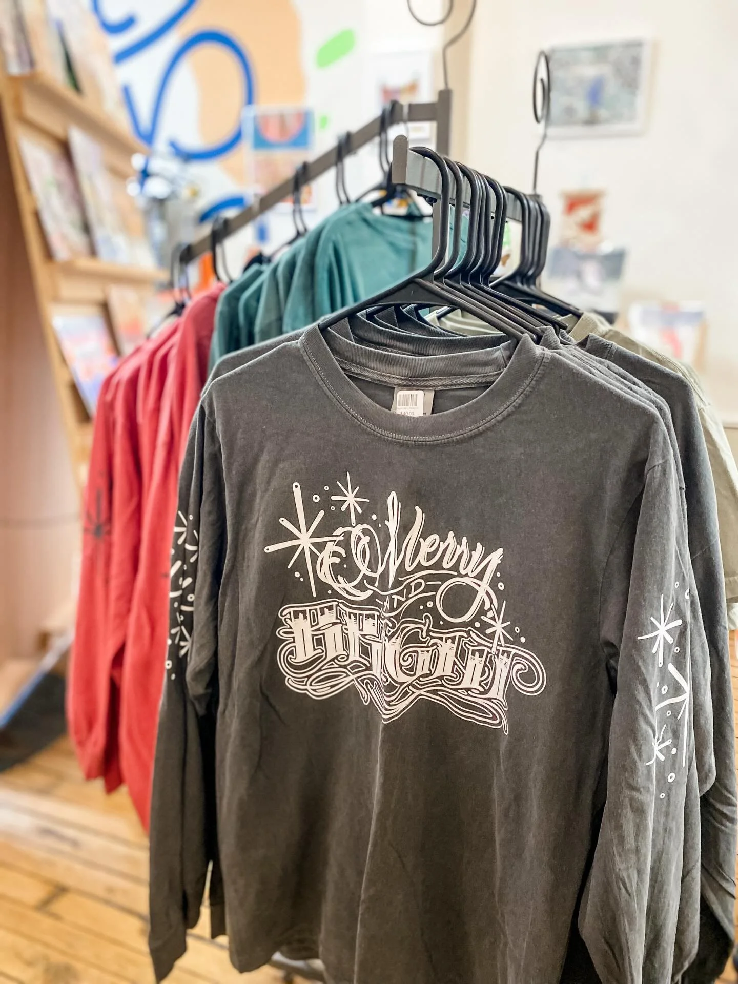 Guess what @meg.cant.tat brought us?! Holiday shirts! Two cute designs, four colors, including one short sleeve style. What we have is what we have out, so if you don&rsquo;t want to miss out, stop in this weekend! 🙌

And yes, they are Comfort Color