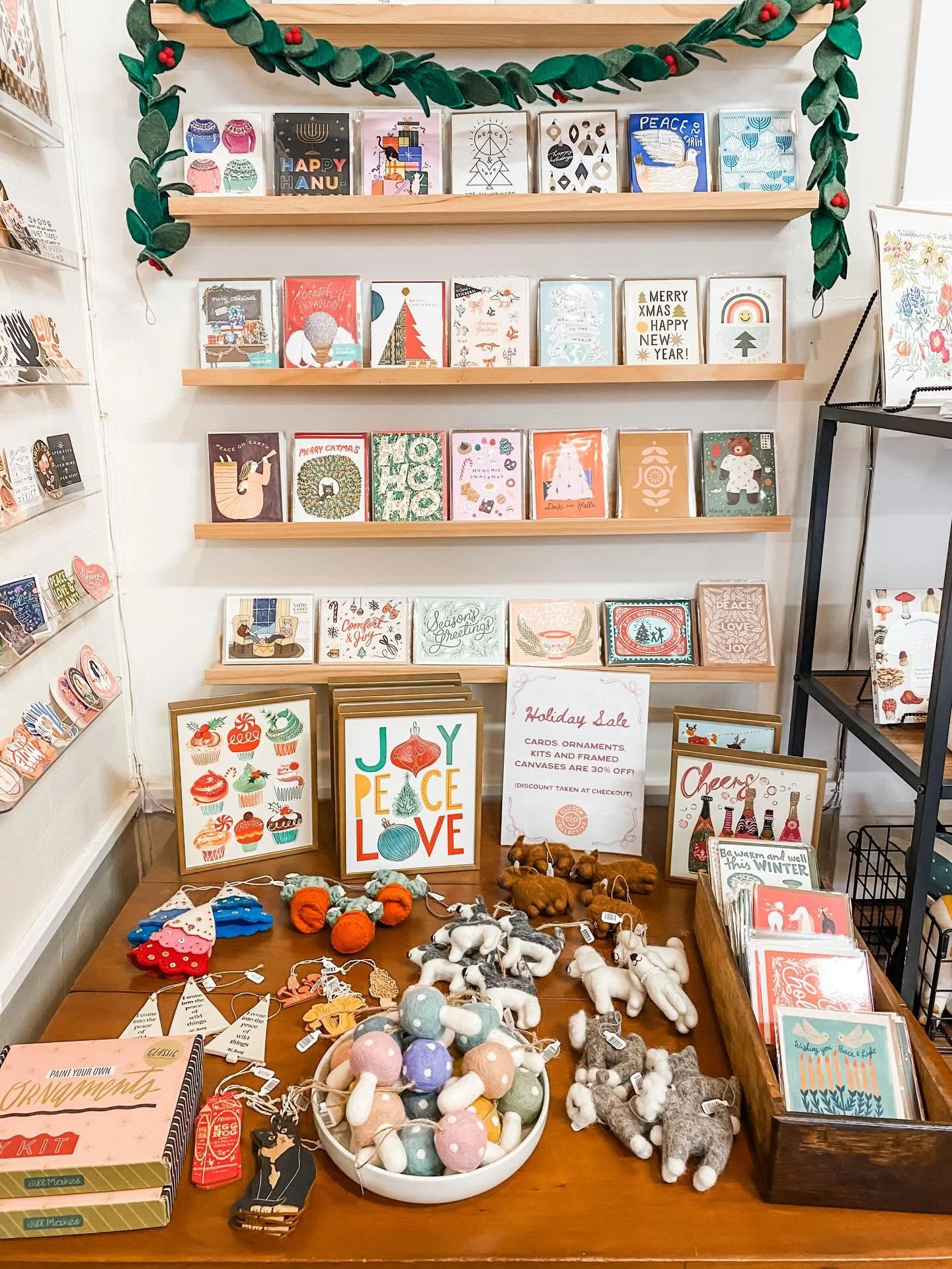 We&rsquo;re back! We took a much-needed break from social media over the holidays to spend time with family. I hope you had a wonderful Christmas! 

Today, we&rsquo;re open 10-2 and guess what!? We have a Holiday Sale going on, with cards, ornaments 