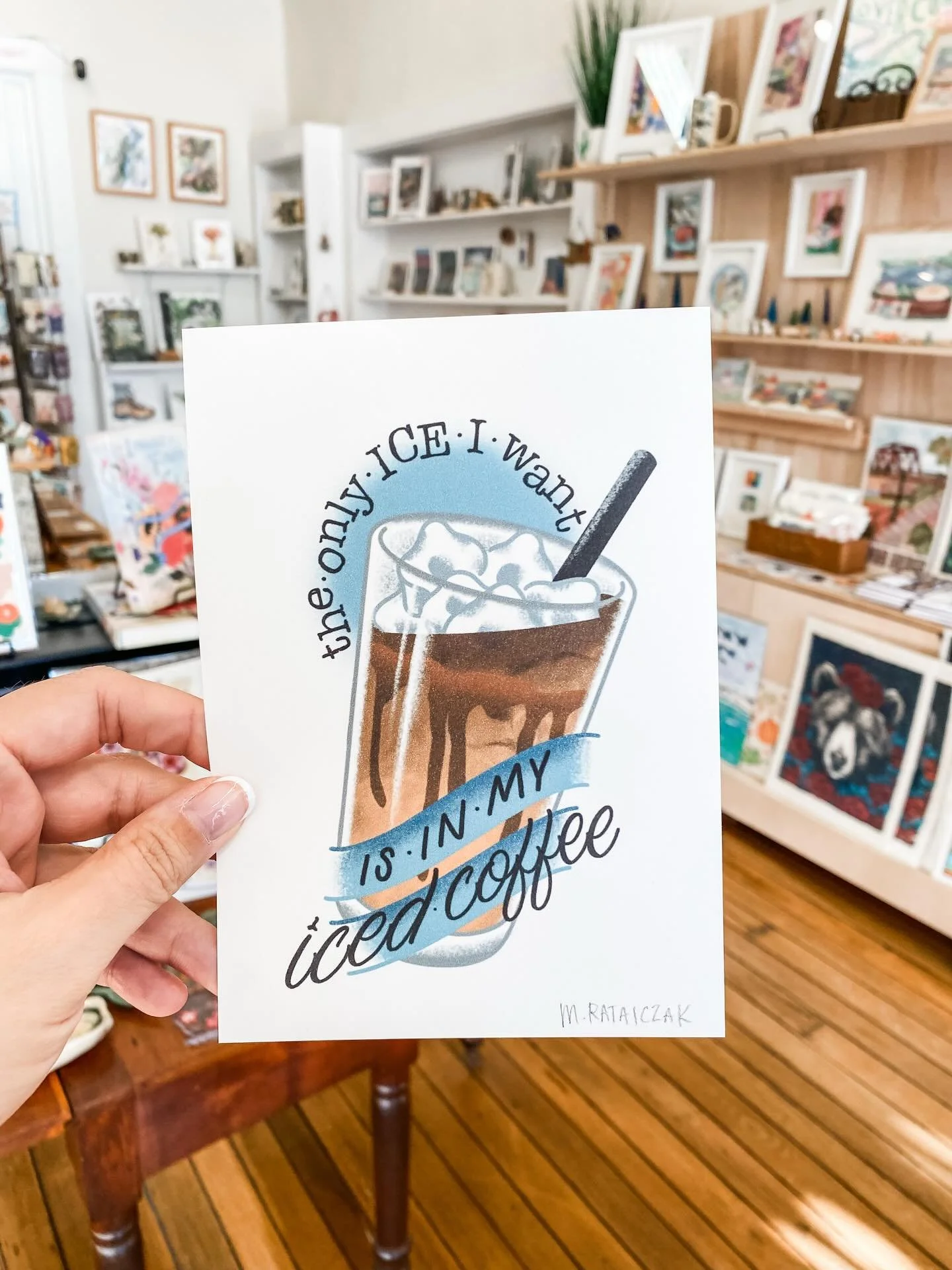 The stickers are gone, but @meg.cant.tat printed 5&rdquo;x7&rdquo; prints! They are $12 each and 100% of that is being donated to @miracmn, the Minnesota Immigration Rights Action Committee. Prints are available in the shop, on our counter!

We are e