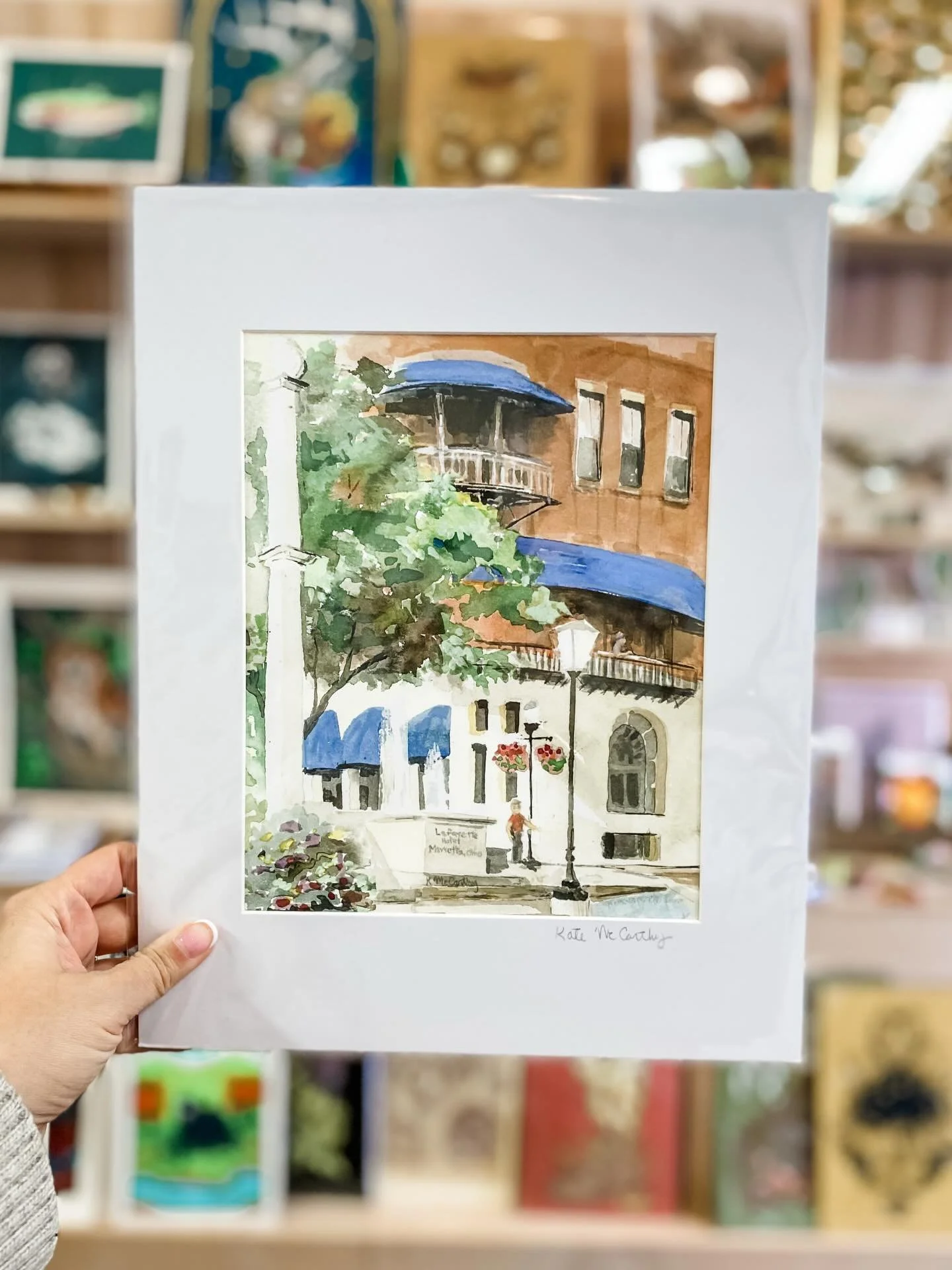 We are delighted to welcome local artist Kate McCarthy to the Collective! 🙌 Her gorgeous water color prints depict scenes from Marietta and the Mid-Ohio Valley - and, they are matted and ready to frame! 

Kate has been a painter of watercolors, oils