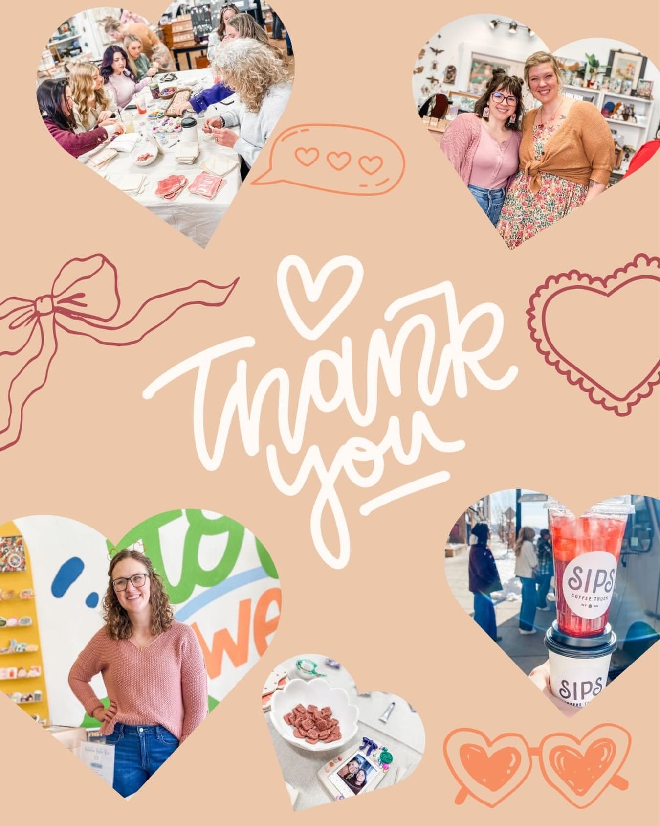🫶 THANK YOU to everyone who joined us for our Galentine&rsquo;s Party! yesterday afternoon! We seriously had the most fun with you all! 

BIG thank you to Sips Coffee Truck and Honey Bun Bakery for bringing the tastiest of treats 💕 and to The Beard
