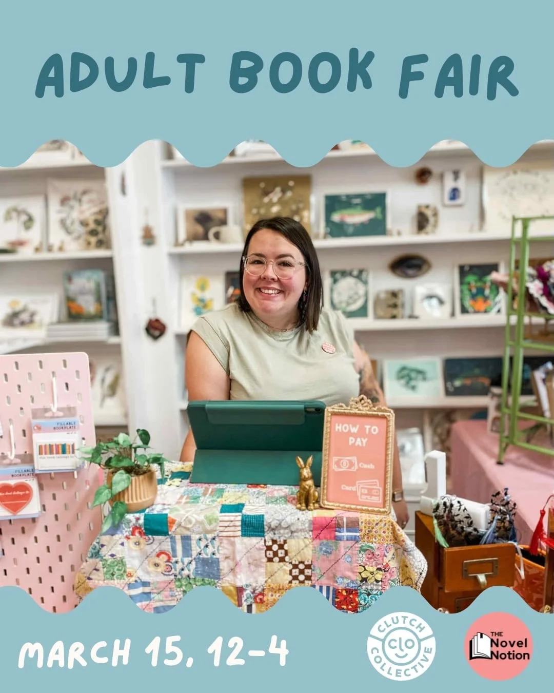 The Novel Notion and Clutch Collective are teaming up again to host an Adult Book Fair on Sunday, March 15! 🙌📚🍸

What can you expect at the Adult Book Fair? 

📚 The Book Swap: We are collecting gently-used books of all genres for a giant book swa