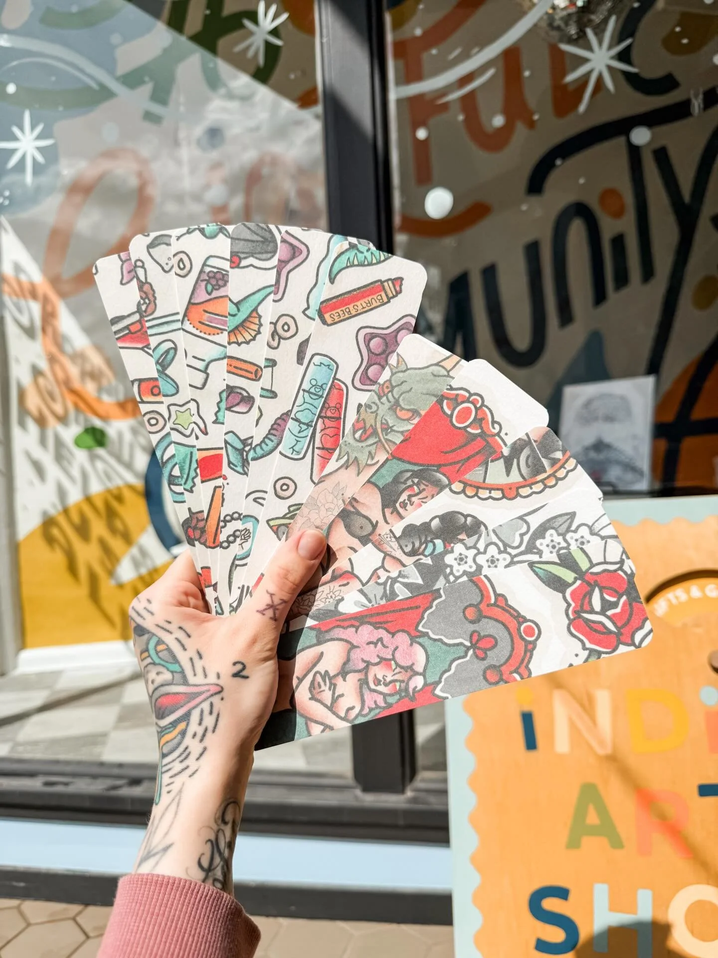 Guess who visited today?! @meg.cant.tat brought us new bookmarks for Sunday&rsquo;s Book Fair, and a new print! 🙌 Be sure to come see us this weekend and check &lsquo;em out!