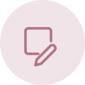 Icon of a paper and pencil, indicating editing or writing