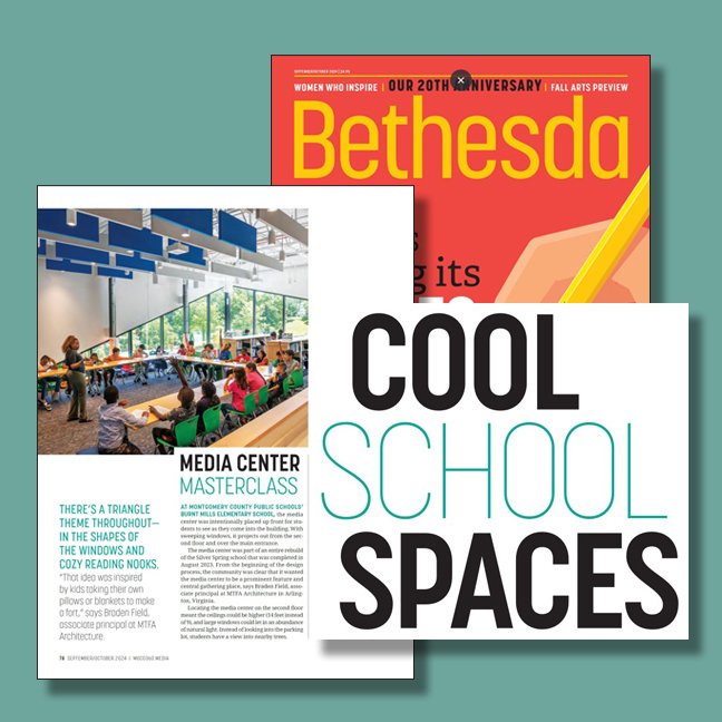 As we embark on a new school year, we are thrilled to have our design for Burnt Mills Elementary School featured as a &ldquo;Cool School Space&rdquo; in Bethesda Magazine&rsquo;s latest issue. MTFA Associate Principal, Braden Field, AIA, LEED AP was 
