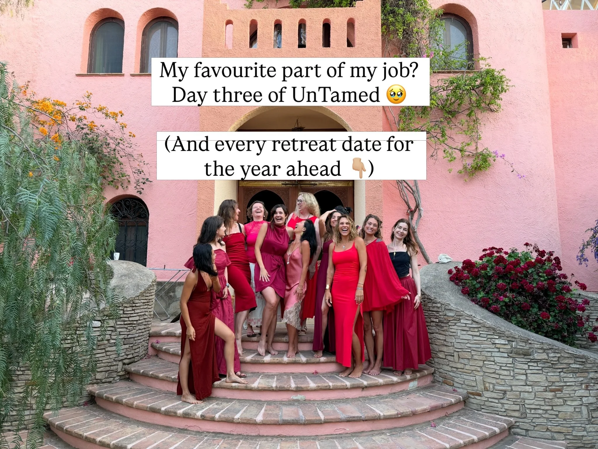 Can I tell you my favourite part of my job? 🥹

It&rsquo;s day three of UnTamed. The woman who arrived with her shoulders up around her ears, checking her phone every ten minutes... is barefoot in the circle, laughing so hard she&rsquo;s crying 😂

O