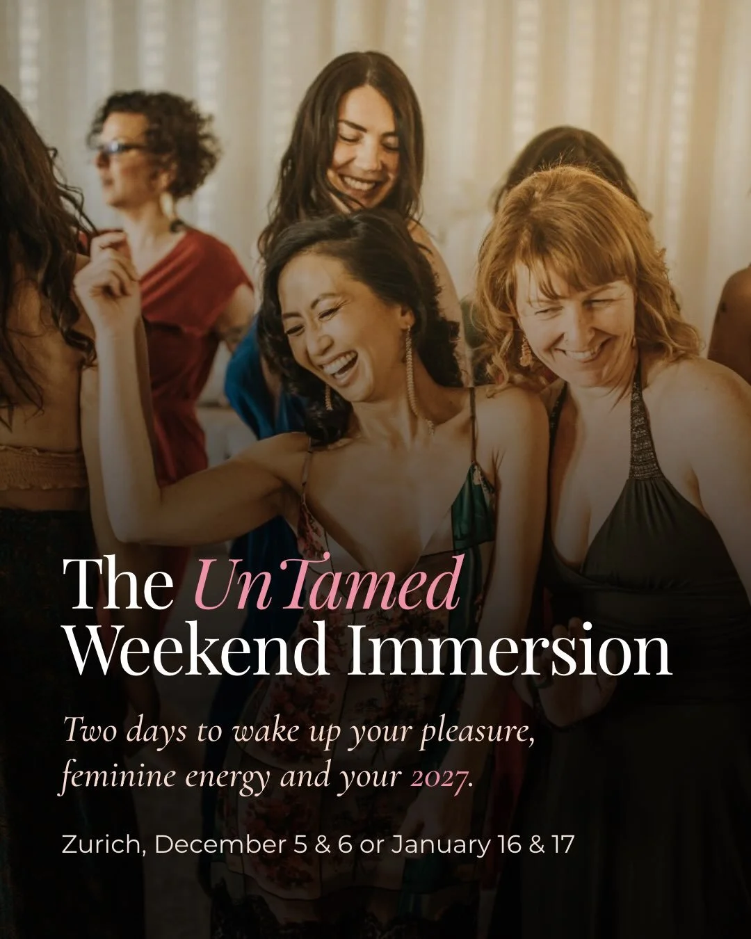 FINALLLLLY, it&rsquo;s HERE 🎉🎉 
The UnTamed Weekend Immersion. Two days to wake up your pleasure, feminine energy and your 2027. 
You&rsquo;re the capable one. The one who holds it all together. And your pleasure? Somewhere at the bottom of the to-