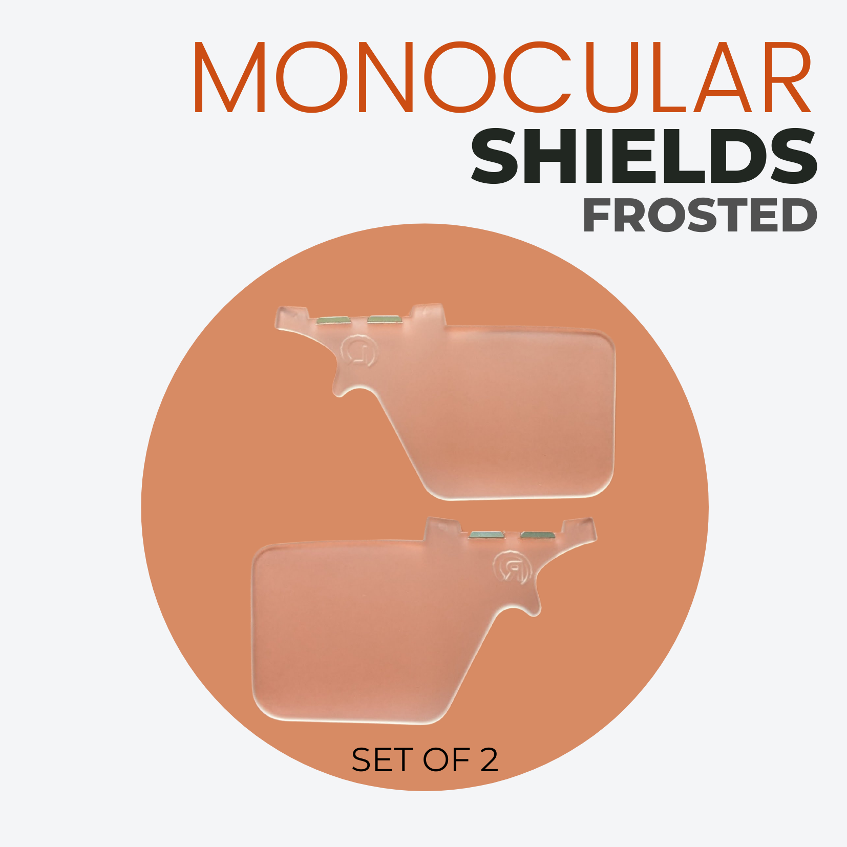 88102 MONOCULAR OCCLUDERS - FROSTED (Set of 2)