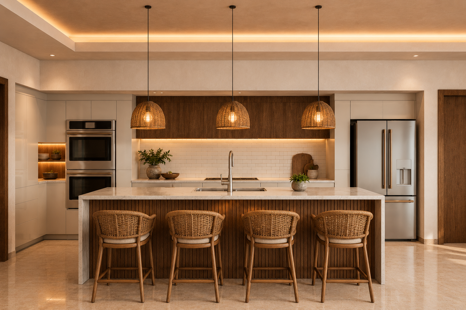 Luxury custom kitchen with high end appliances