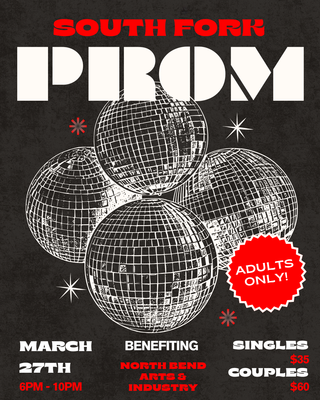 Couples Ticket - Adult Prom Fundraiser (2 Tickets for a couples discount)