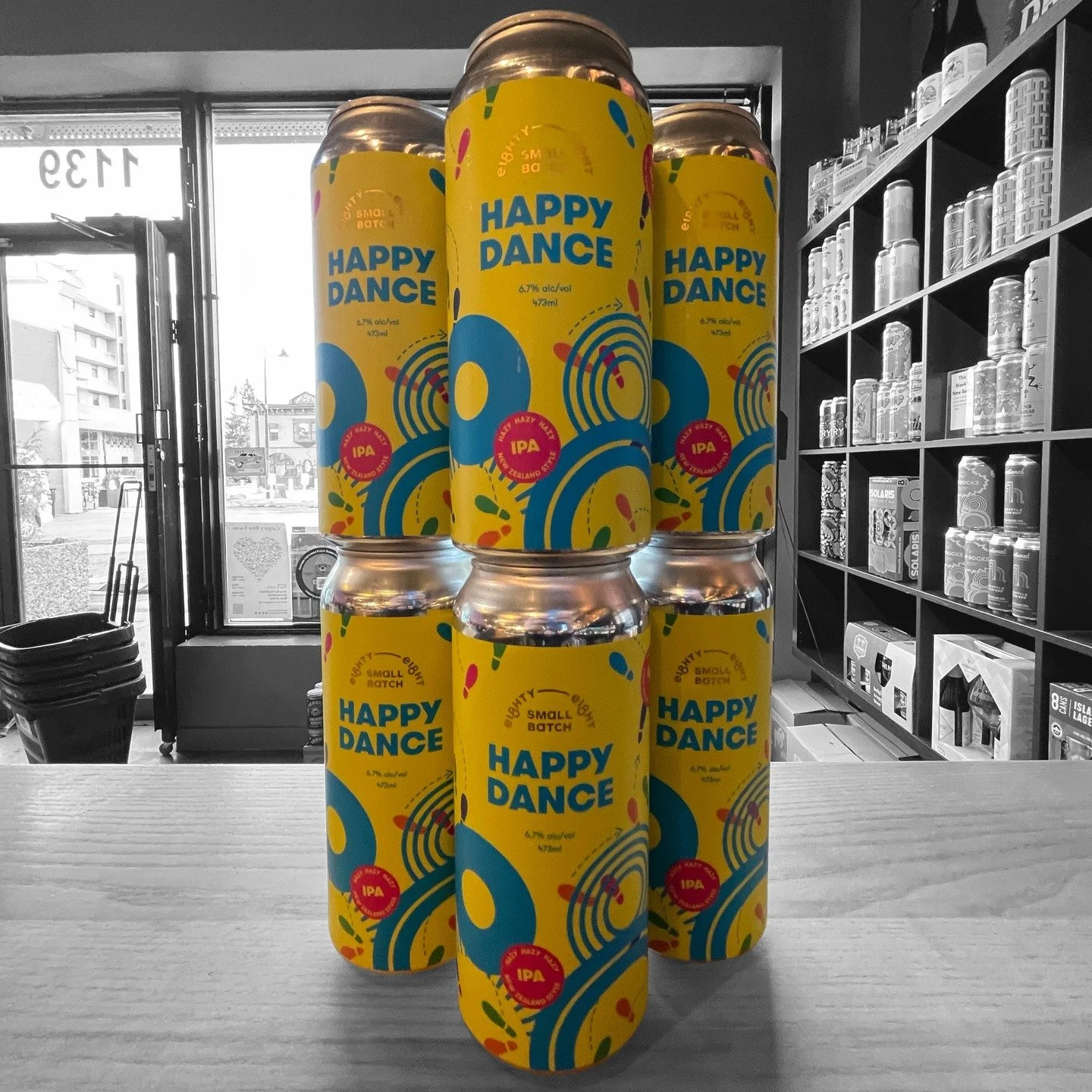 This just in! We are in for some warm days this weekend, and the new small batch Hazy IPA from @eightyeightbrewco arrived just in time! Come in and grab a Happy Dance to enjoy in the sunshine