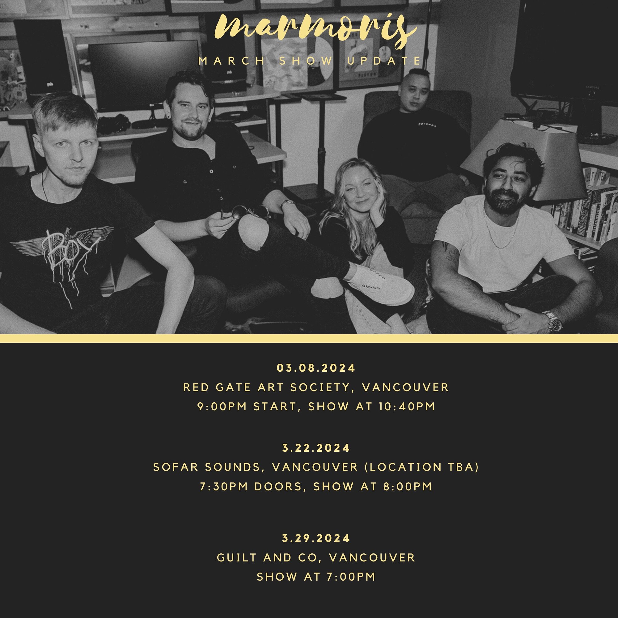 Hi fans 🤍 Just a quick heads up: we&rsquo;ve made a small change to our schedule for March. Hope to see you at some of the upcoming shows!  It&rsquo;s going to be dope! 🔥 ticket links in bio 💜

#indierock #indiepop #localband #localmusic #localeve