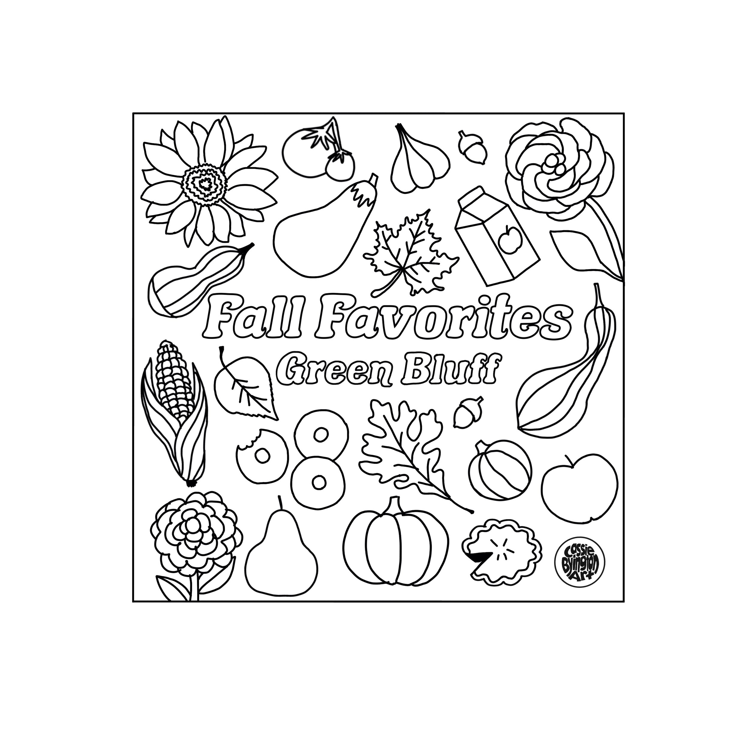 Fall coloring page by cassie byington edible inland northwest