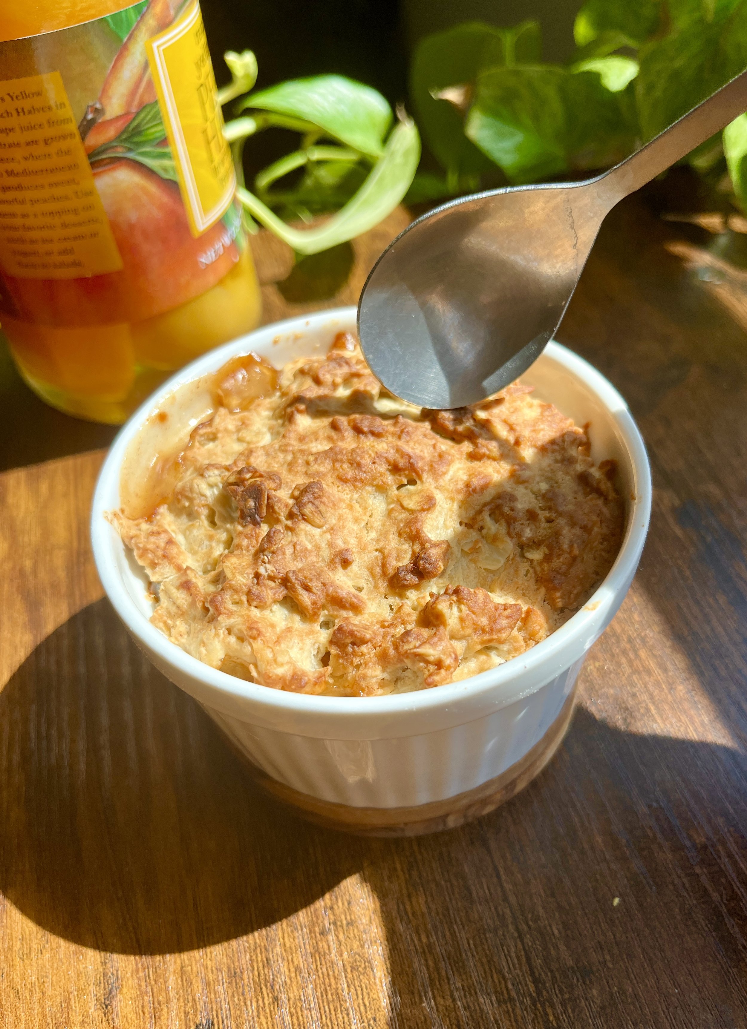 Easy Peasy Single Serving Peach Crisp