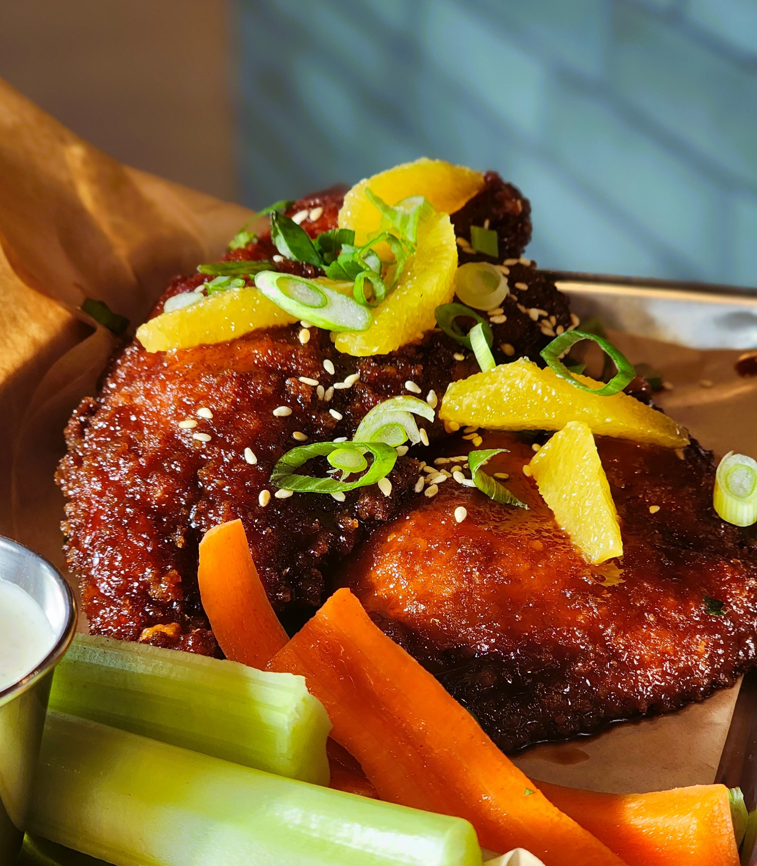 Kasa Taphouse - Not Chicken Wings with Sticky Orange Sauce
