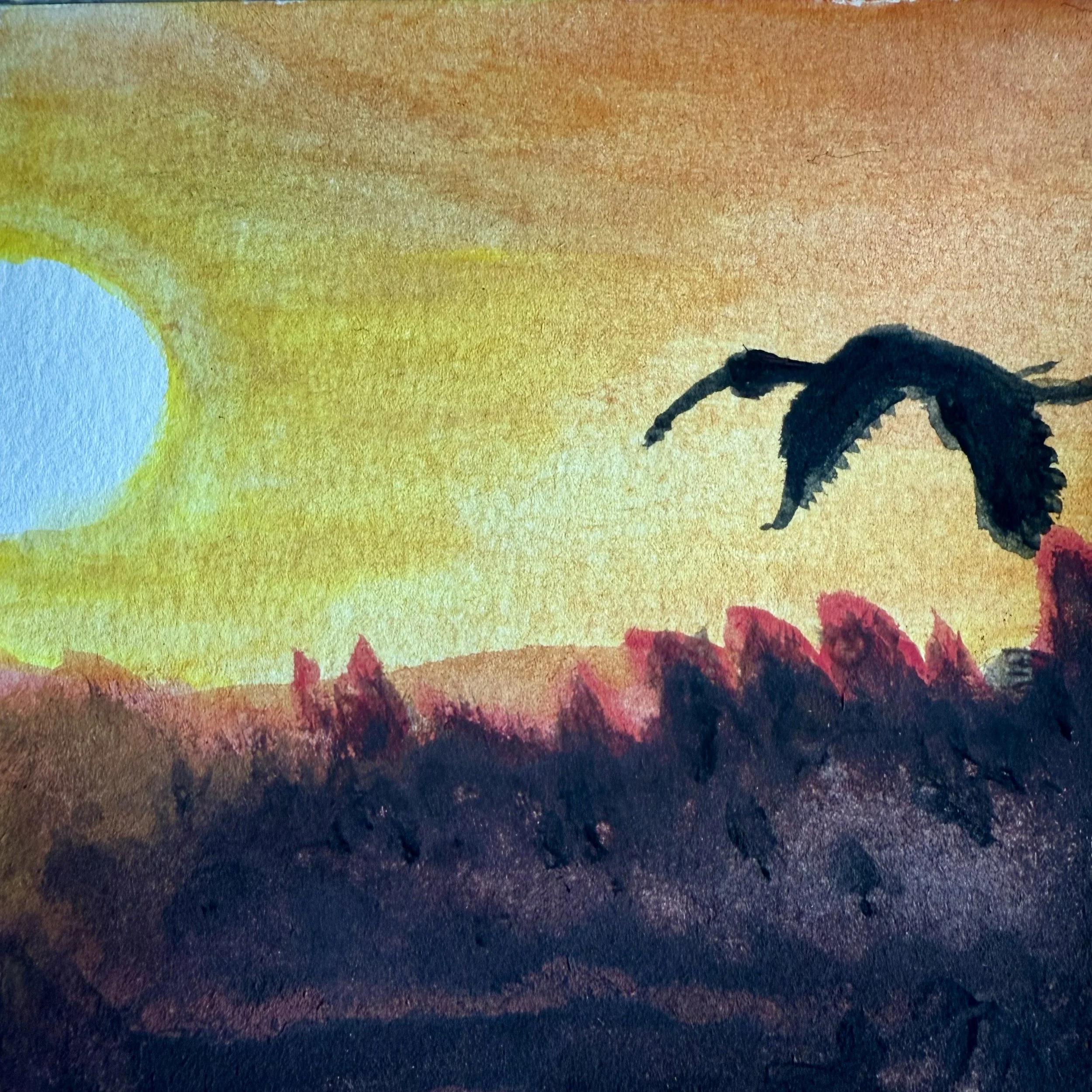 Tribute to Bolsa Dave's photography. Watercolor