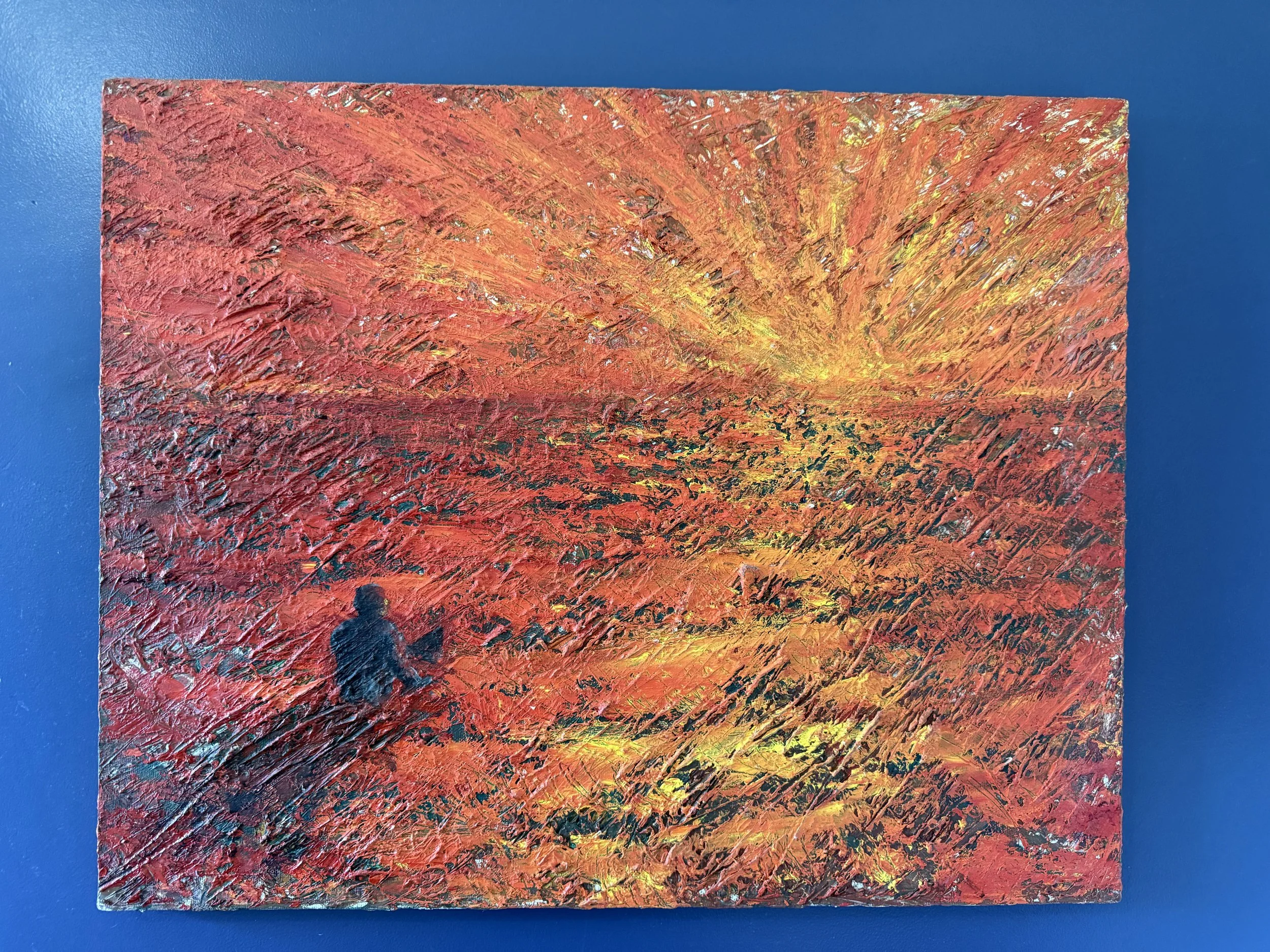 Blown out sunset. Oil on canvas.