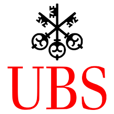 UBS logo with a black stylized key design above the red 'UBS' text