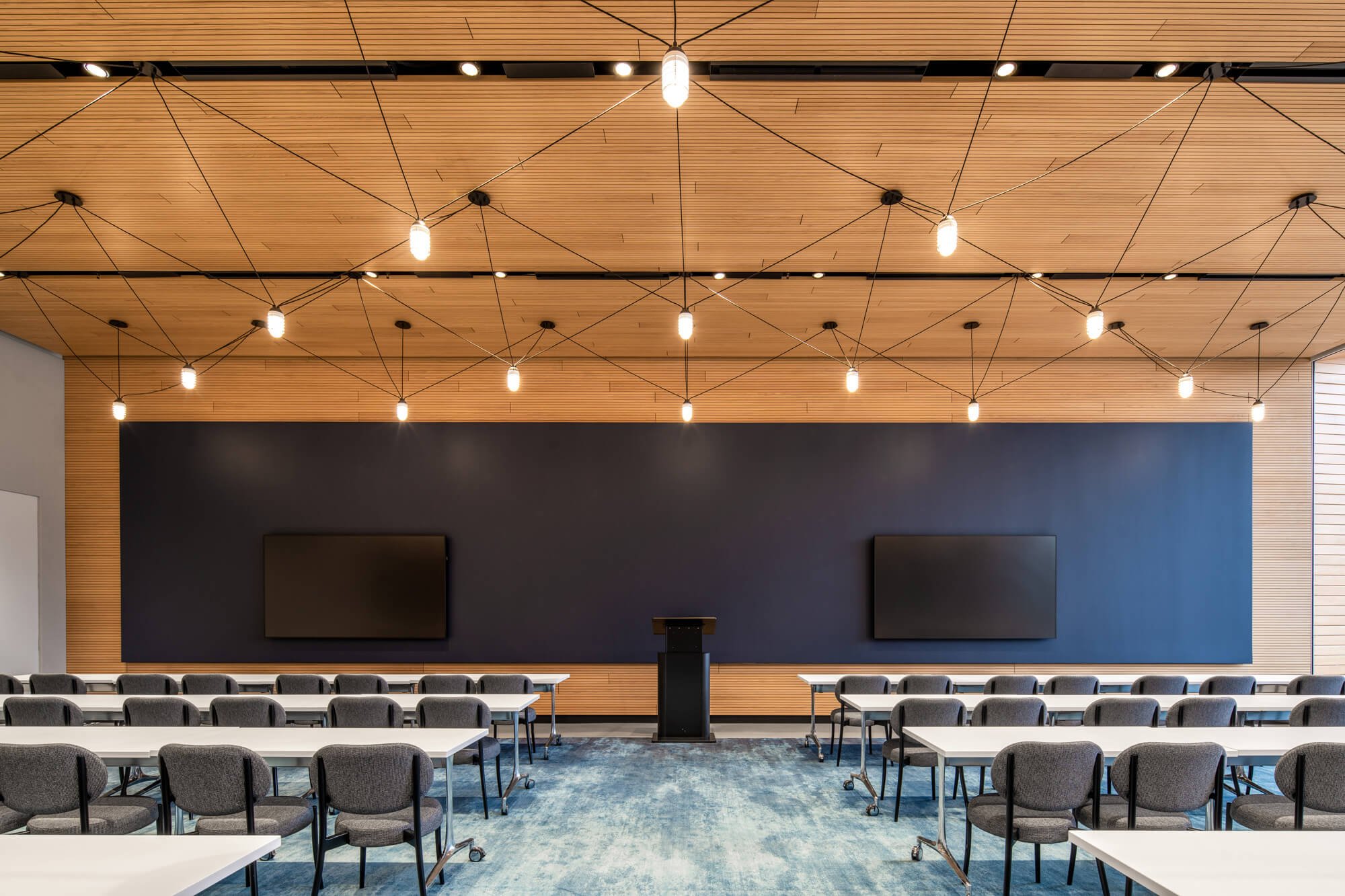 Classroom setup in the Presentation Room