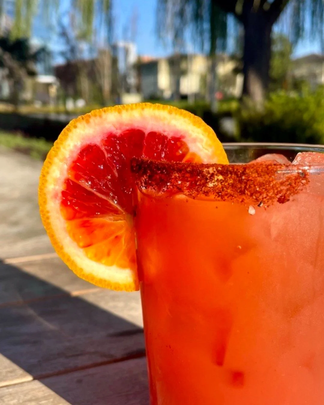 Meet &ldquo;Mexican Sunrise&rdquo; 🍊☀️our new free-spirited, N/A cocktail on tap. We blend hibiscus-orange iced tea, fresh OJ, cilantro &amp; chili simple syrup, and lime, and finish it with a chili-salt rim and a slice of blood orange.