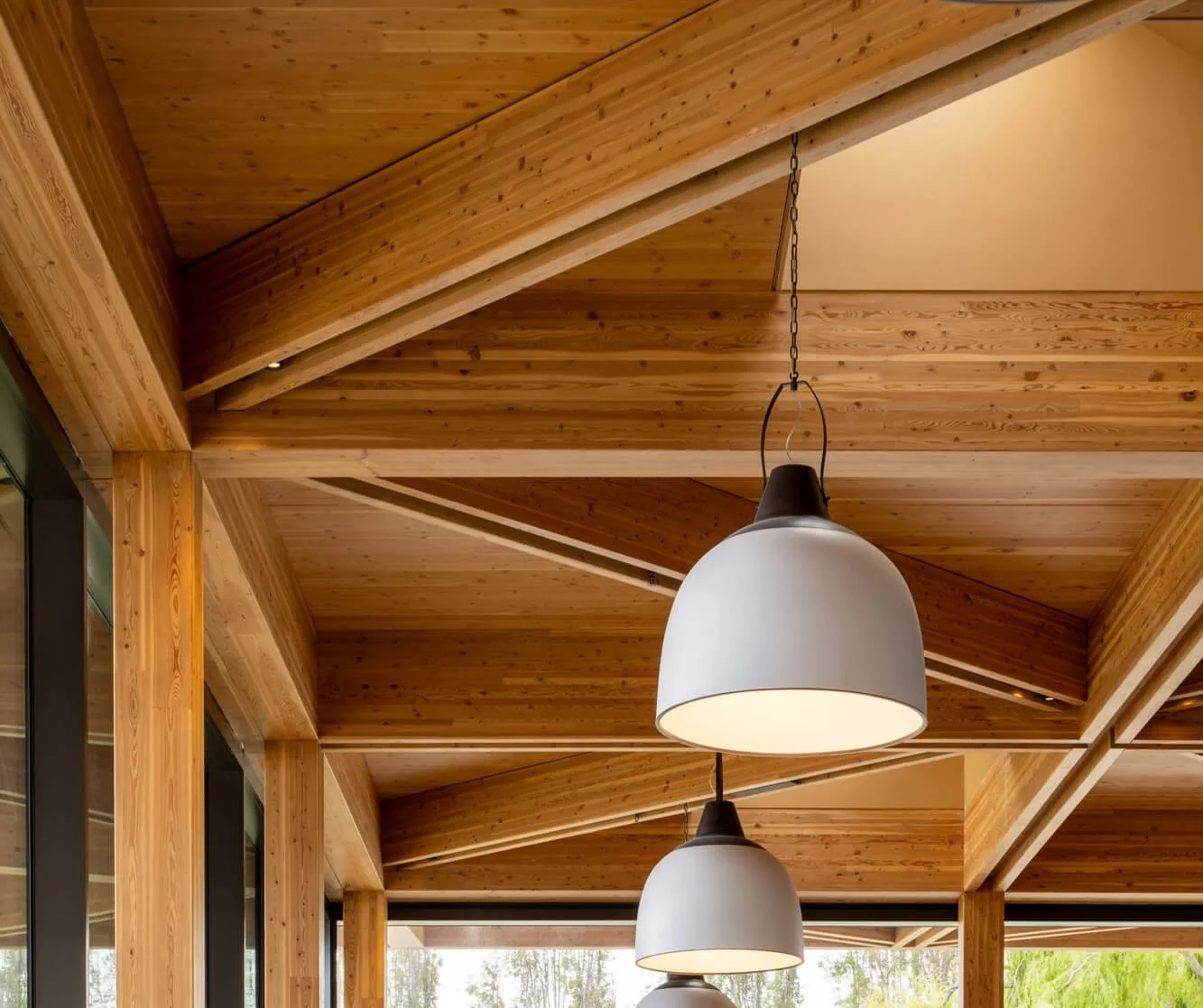 Sustainable sourced timber used to construct the Low Carbon Building