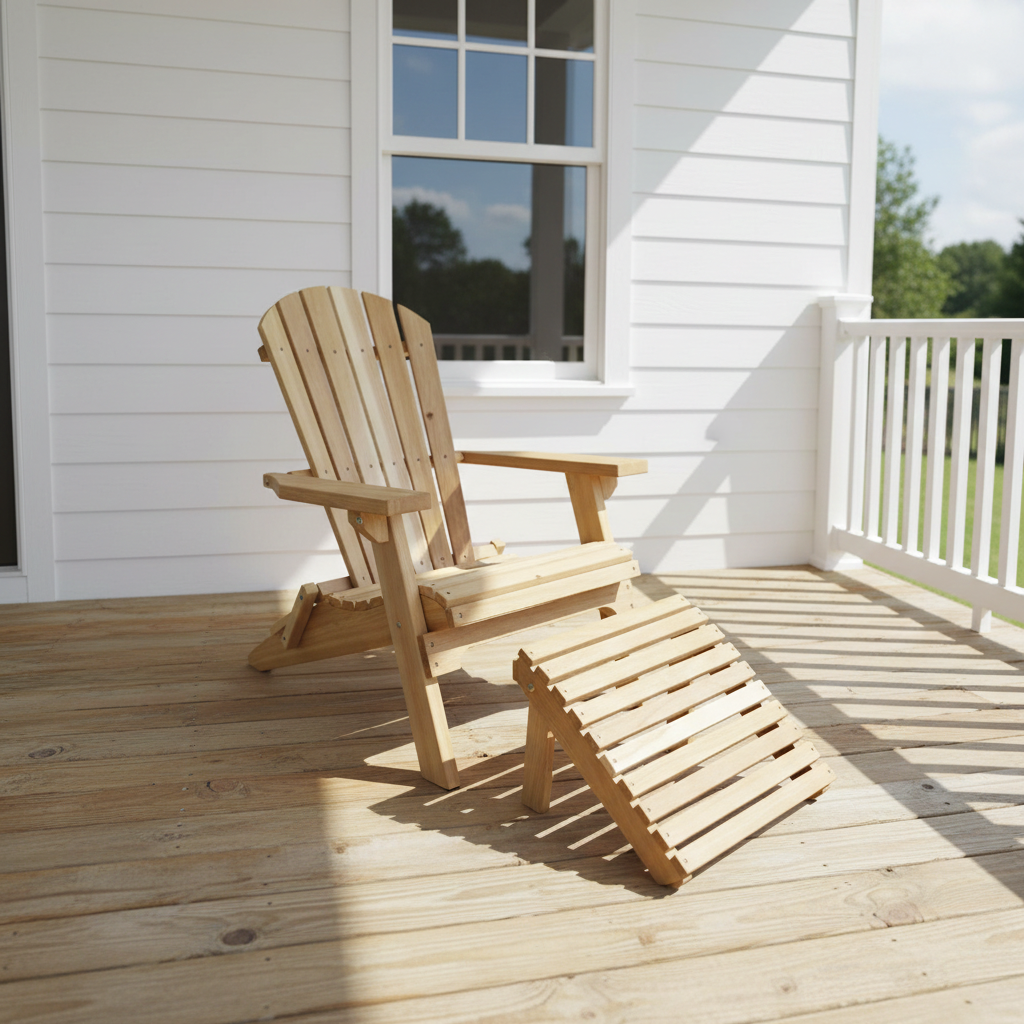 Unstained Ottoman - Adirondack On Porch.png