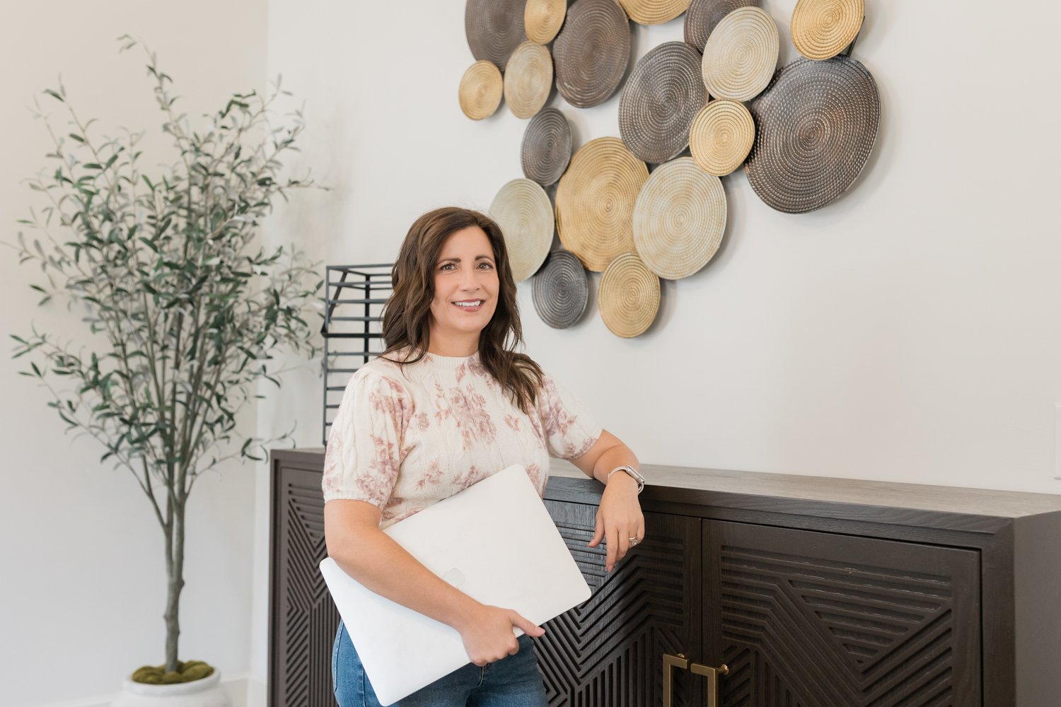 Behind-the-scenes brand photo of loan officer planning client solutions