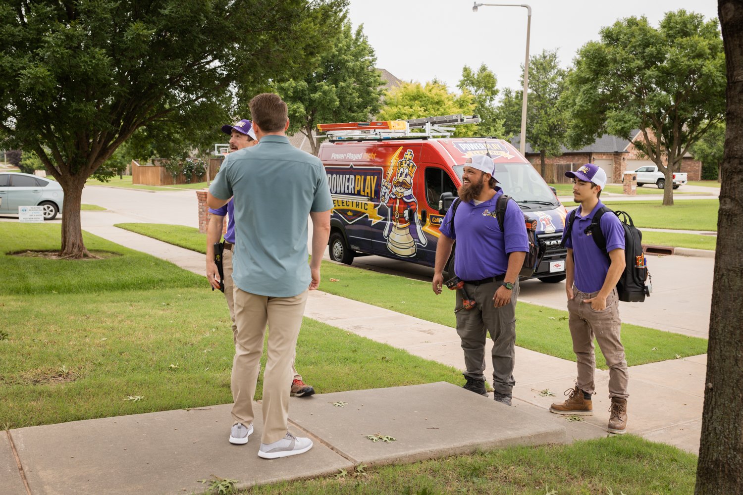 Residential electrician customer interaction trust-building brand images OKC