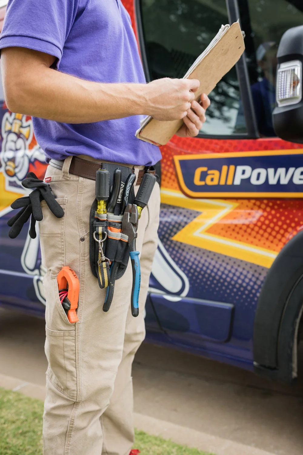 OKC brand photography for electricians showing trust and professionalism