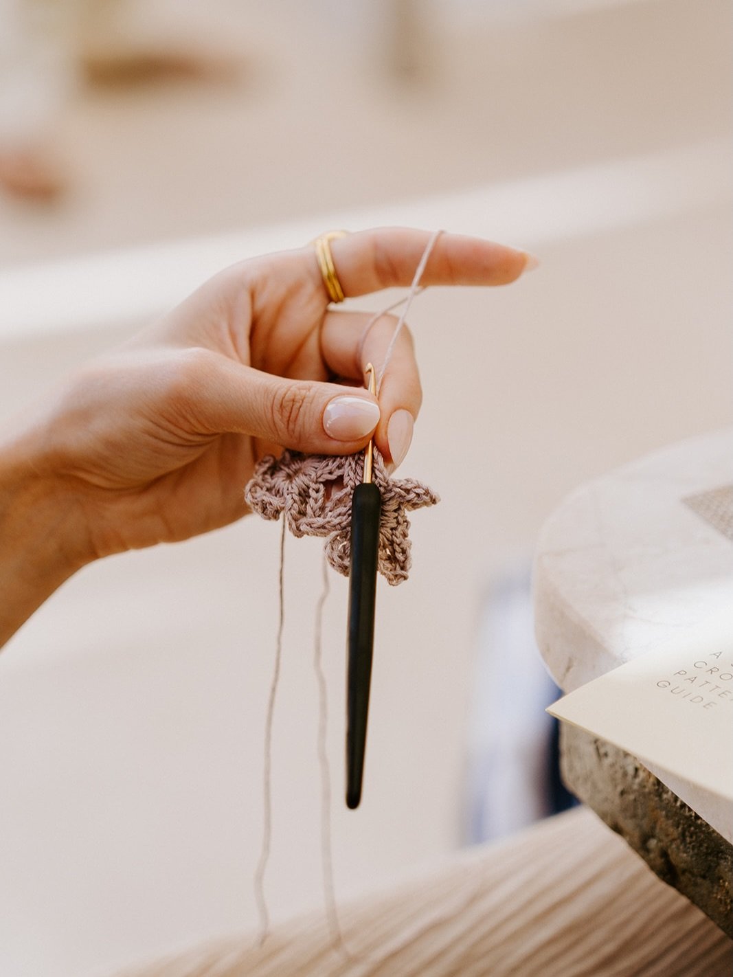 A crocheter really only needs two things&hellip; beautiful yarn and the right hook. 🧶✨

Throughout our days together in Sicily, our tables were filled with yarn, hooks, works in progress and, most importantly, people creating side by side 🧶

For ev