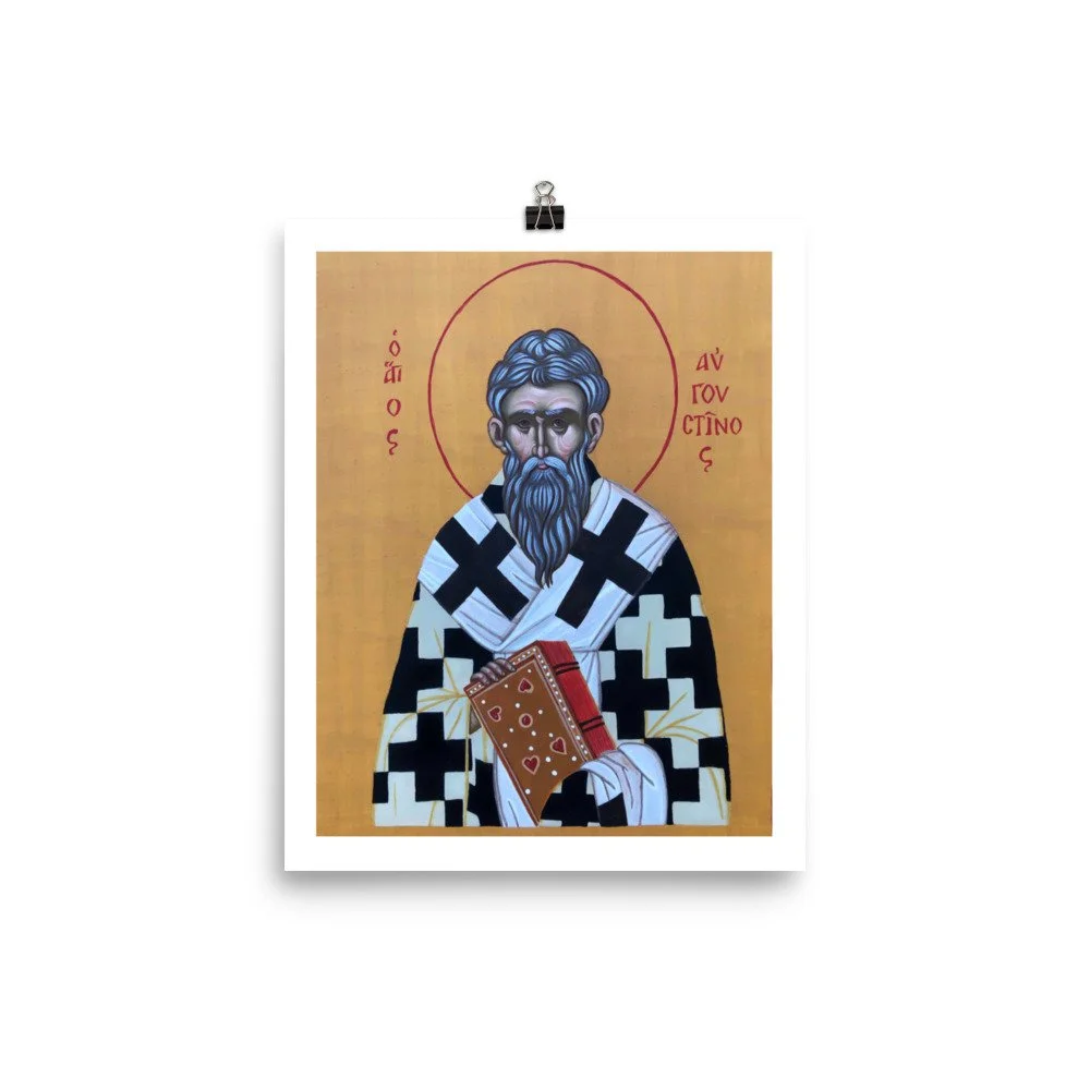 St. Augustine of Hippo Icon - Giclée Print — Grace Fitzpatrick Art