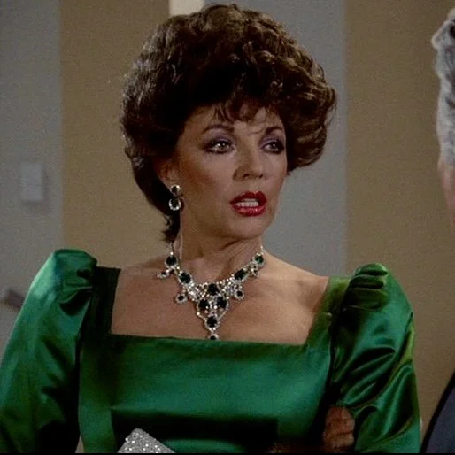 Nolan Miller Collector WANTED: Green Satin Joan Collins "Dynasty" Gown 2