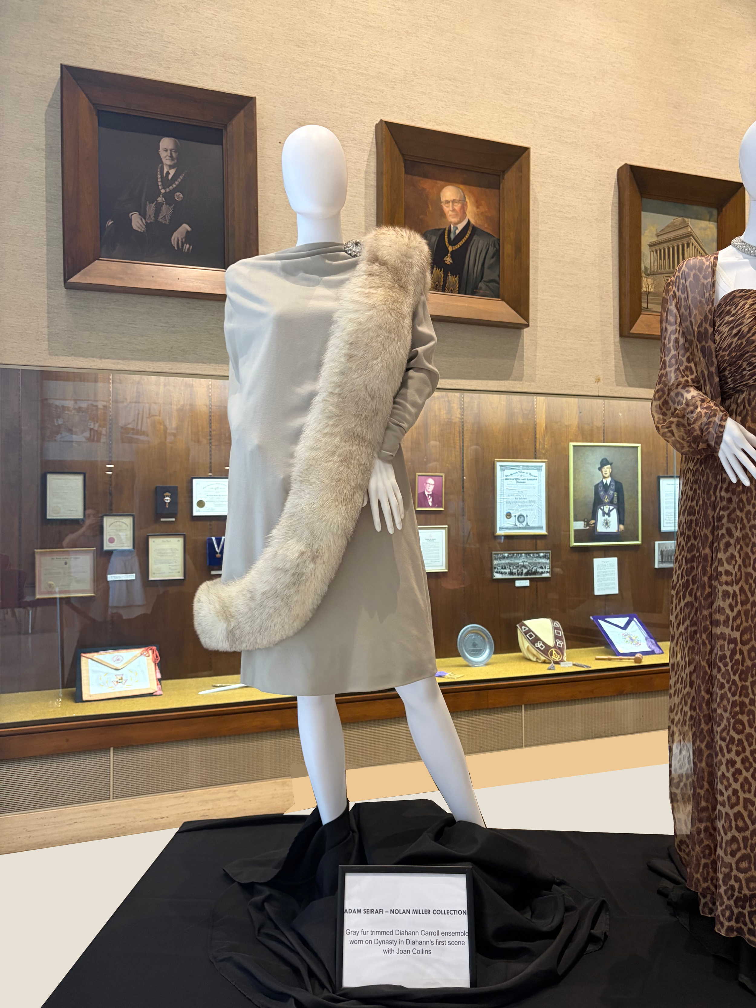 Nolan Miller Collector Gray Fur Diahann Carroll Dynasty Ensemble