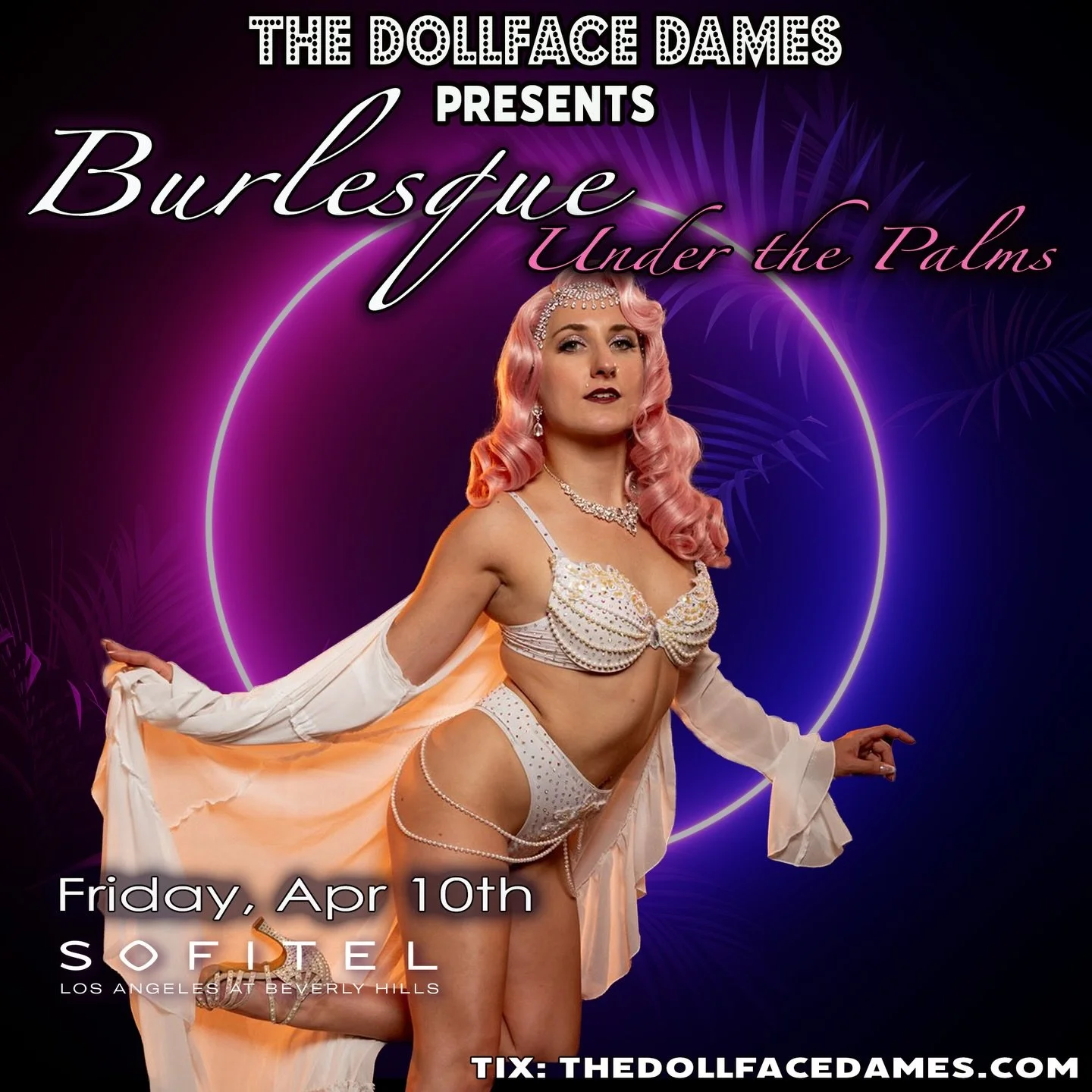 So excited to perform at @sofitellosangeles with @thedollfacedames on April 10th! 💋💋💋