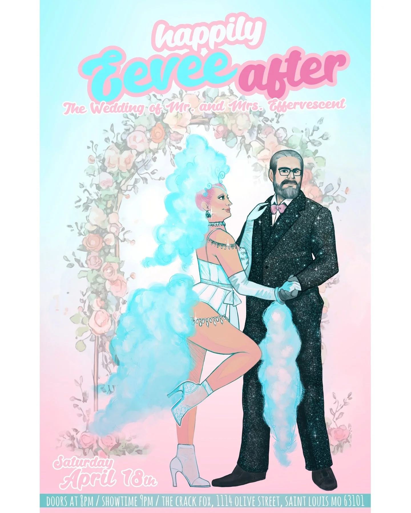 CANT WAIT TO GET MARRIED @crackfoxstl on April 18th!

https://www.thecrackfox.com/event-details/happily-eevee-after